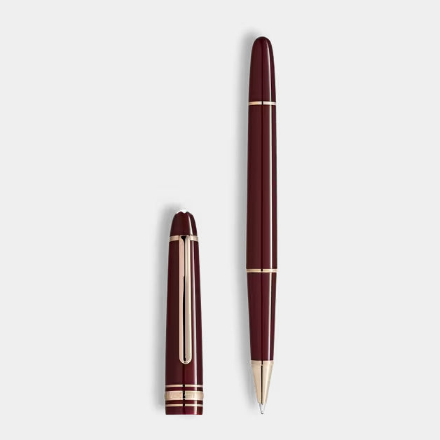 montblanc red and gold pen