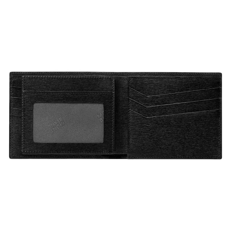 black leather wallet inside