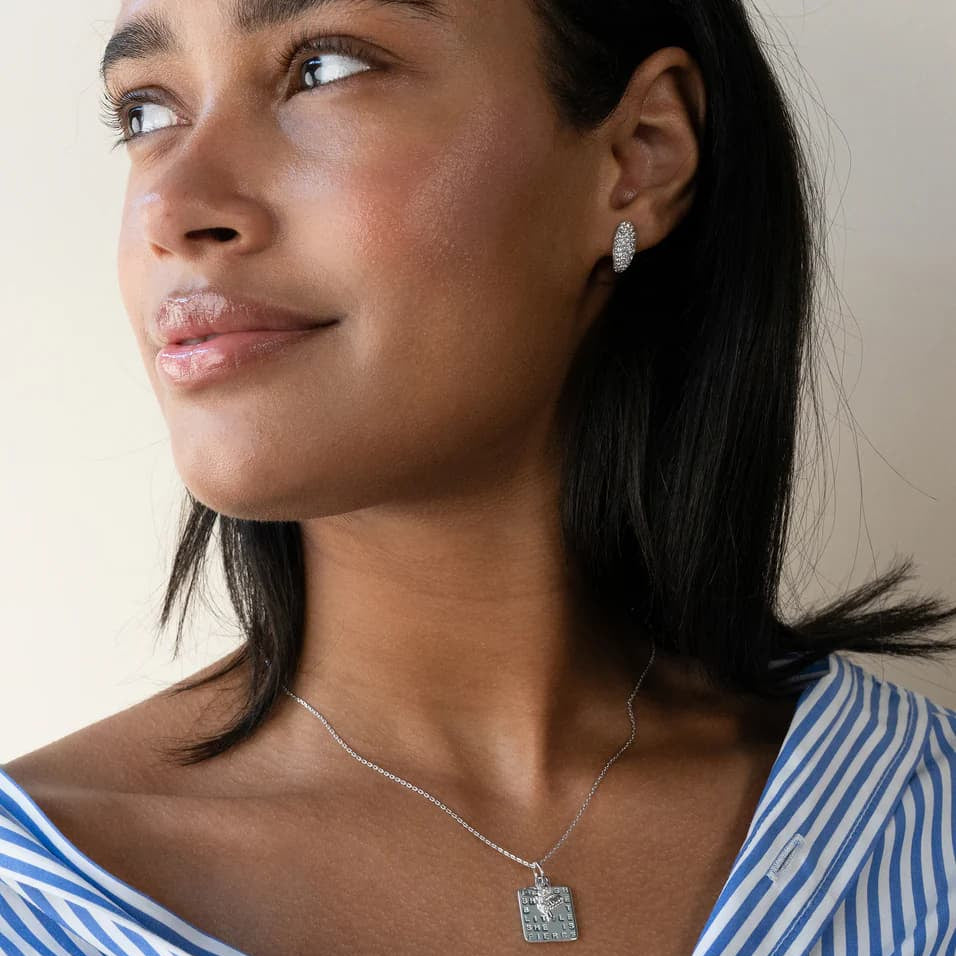 diamond huggie fish inspired earrings