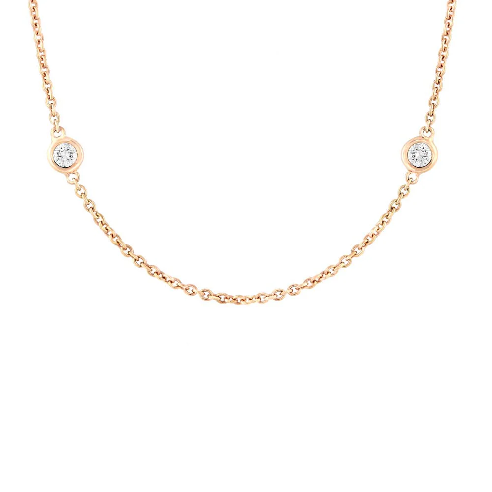 Bailey Diamond Yellow Gold By The Yard Necklace