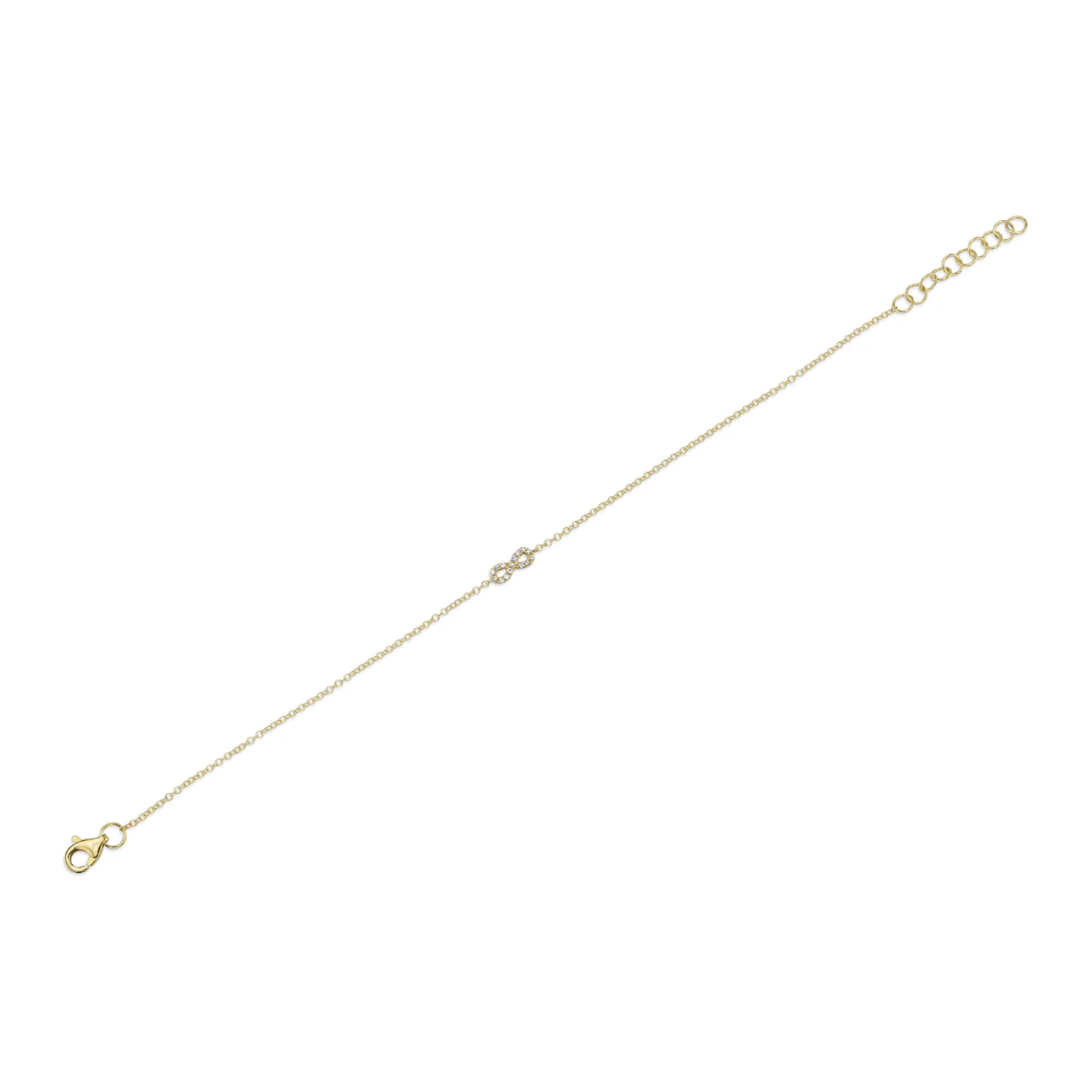 Kate Diamond Infinity Yellow Gold Bracelet