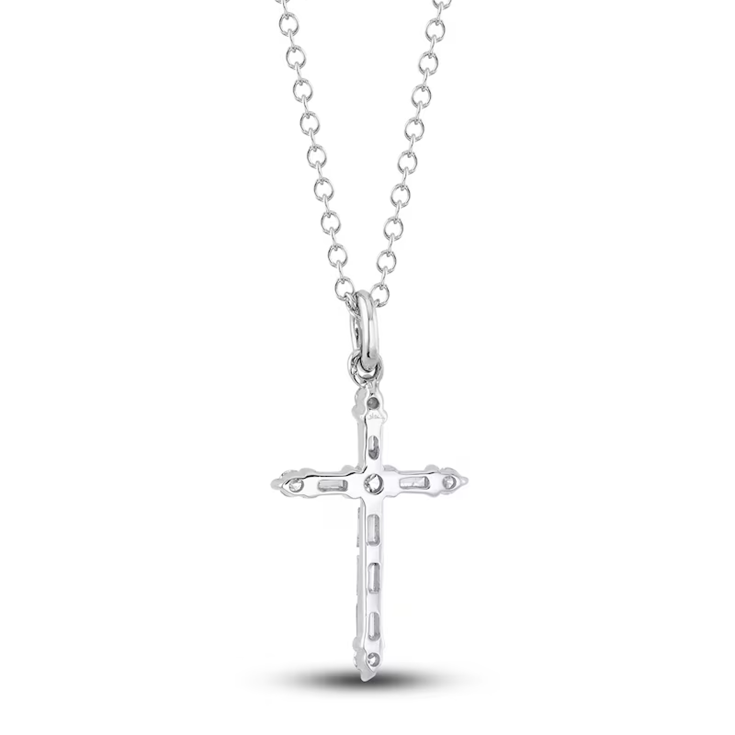 Diamond Cross White Gold Necklace