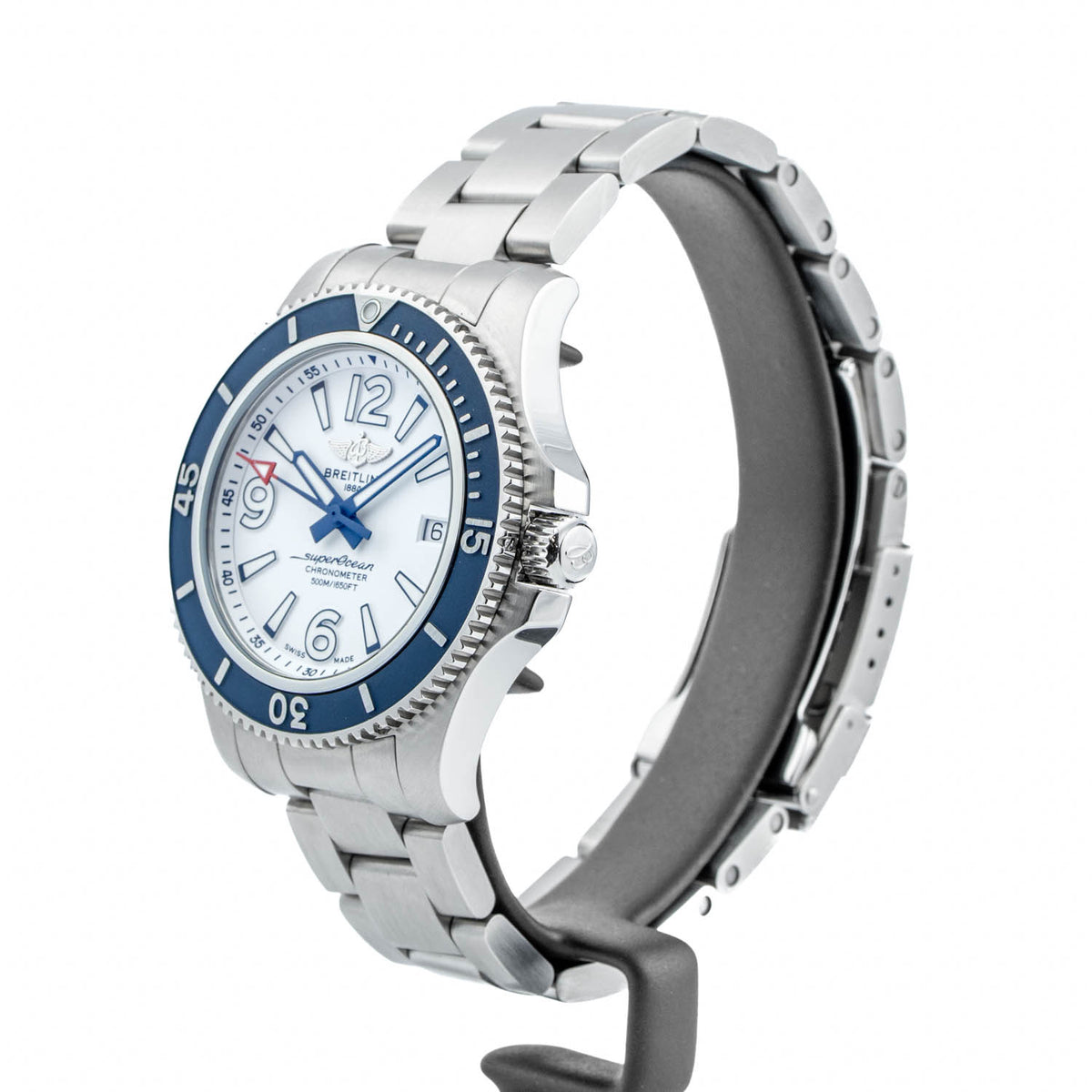 Breitling Superocean 42mm White Dial Blue Bezel - A17366