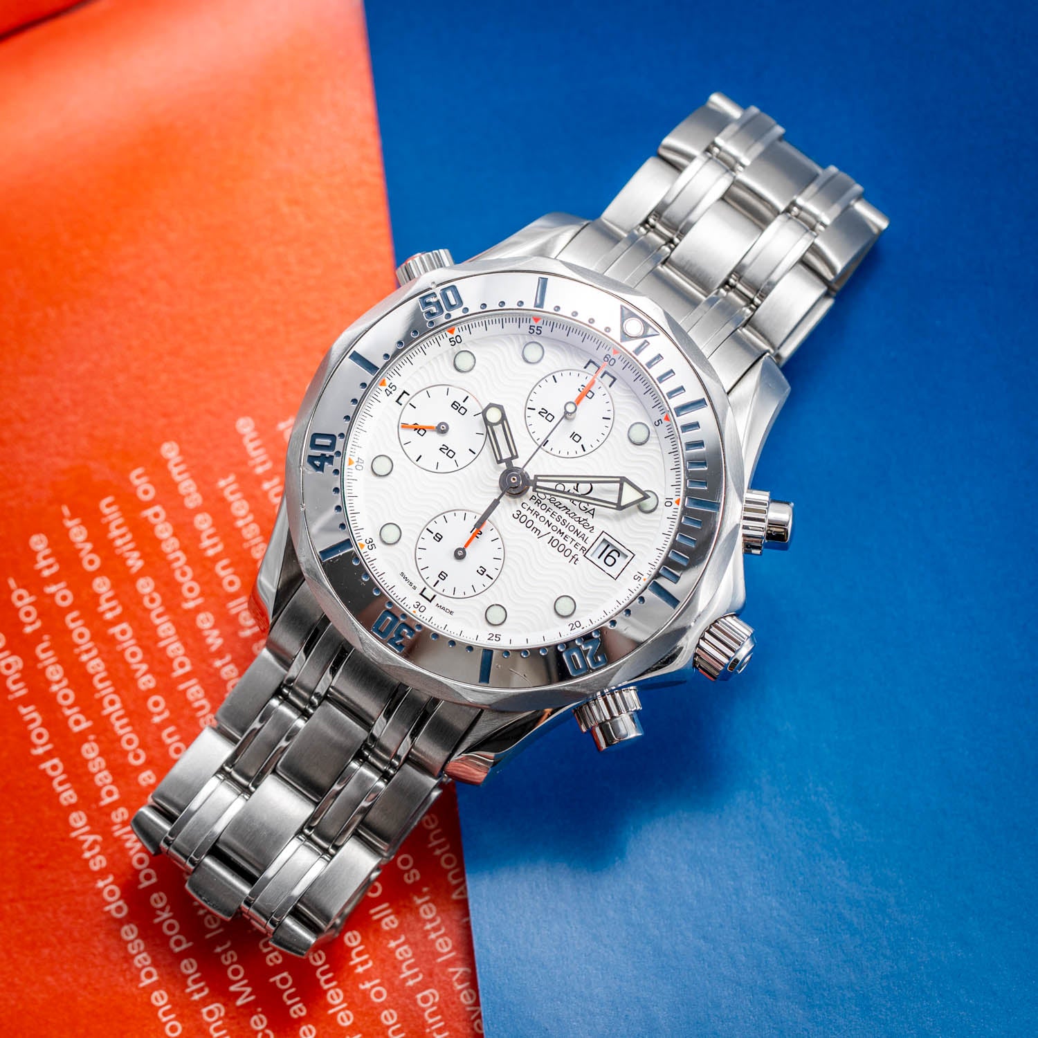 Omega Seamaster Professional 300M Chronograph 41.5mm White Dial - 2598.20.00
