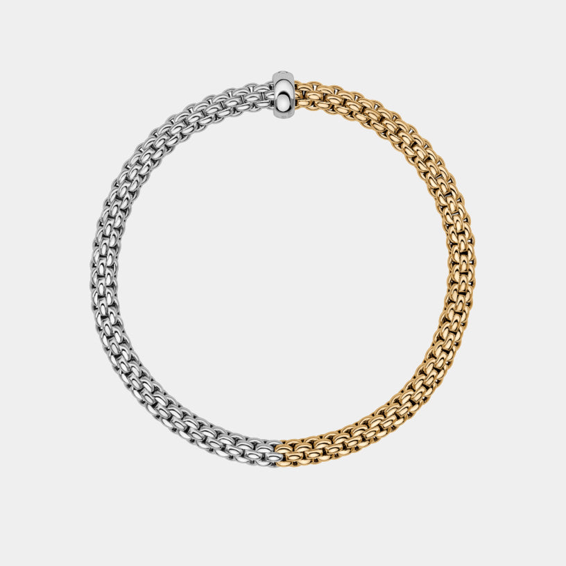 two tone mesh bracelet