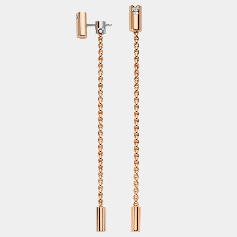 diamond slider earrings rose gold
