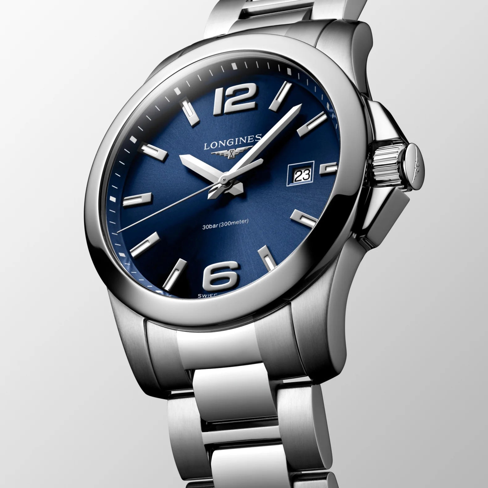 Conquest 41mm - Sunray Blue Dial on Bracelet