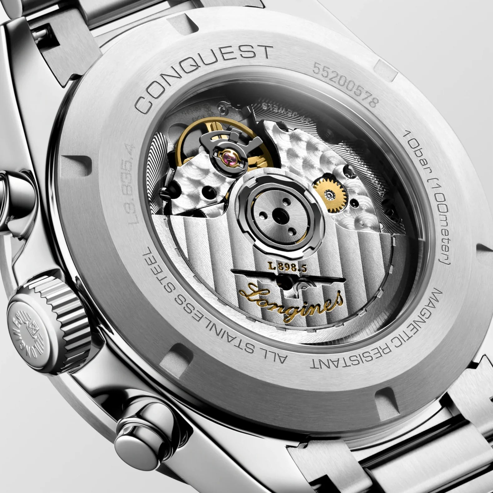 Conquest Chronograph 42mm - Silver/Black Dial on Bracelet