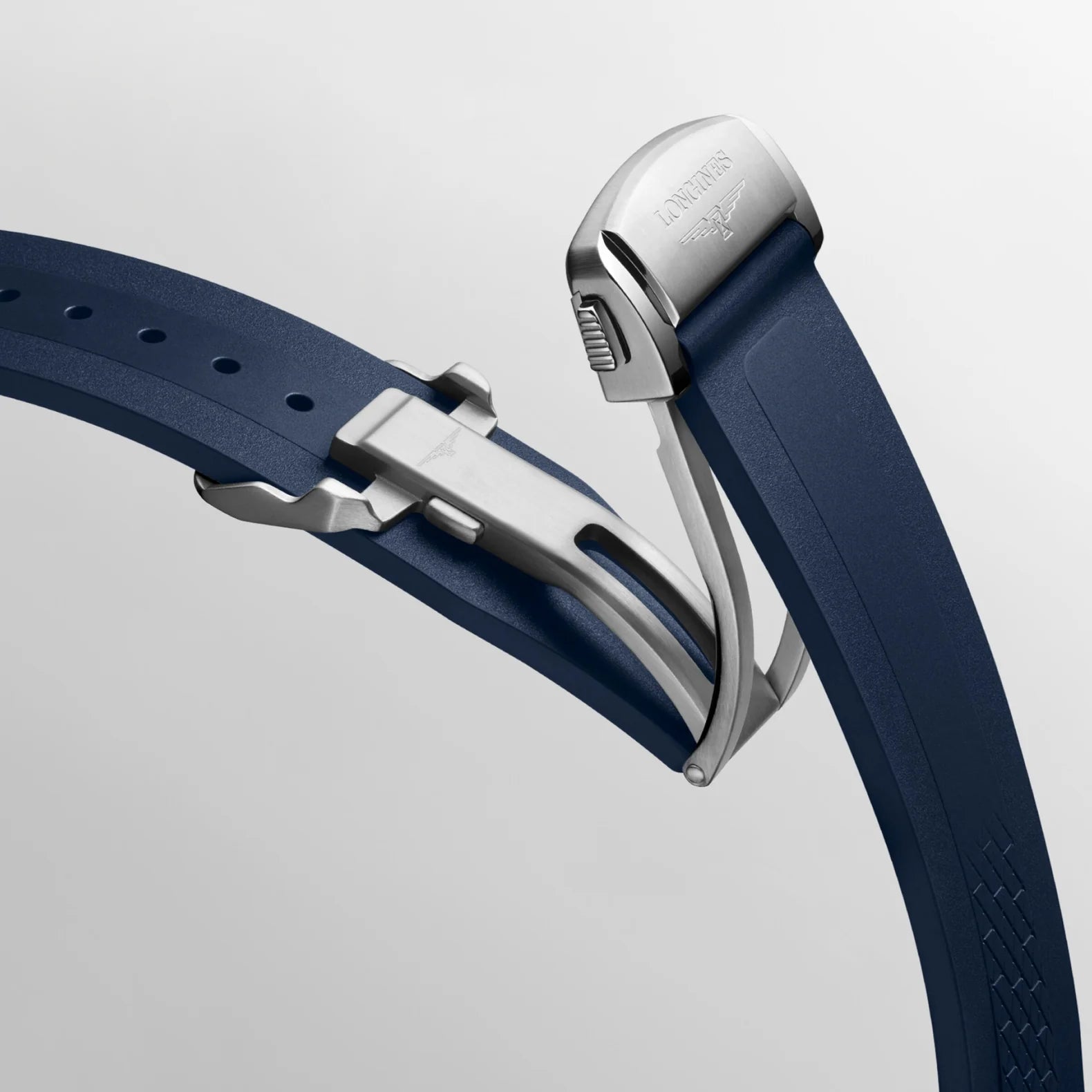 Longines Conquest Chronograph 42mm - Silver/Blue Dial on Strap