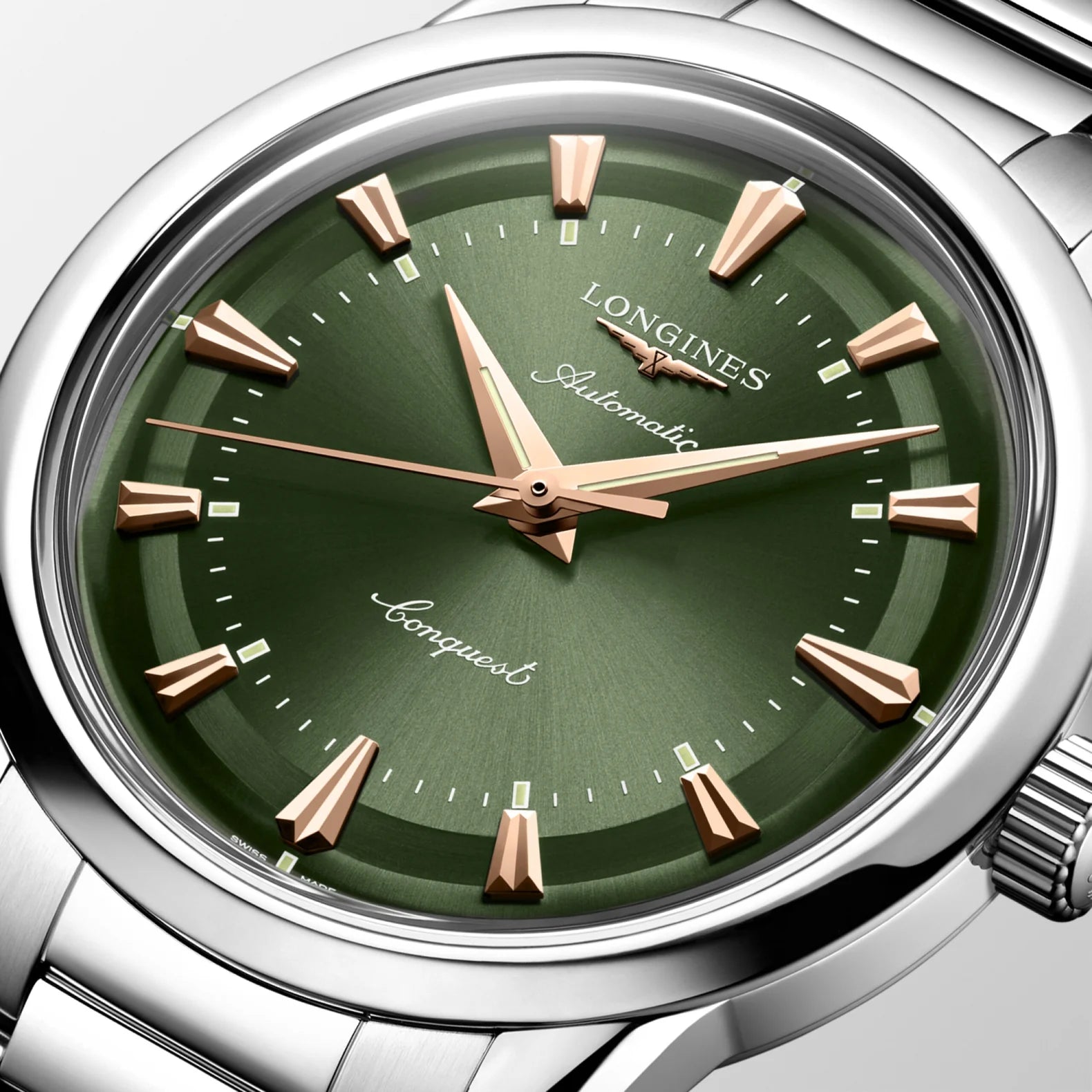 Conquest Heritage 38mm Green Dial on Bracelet