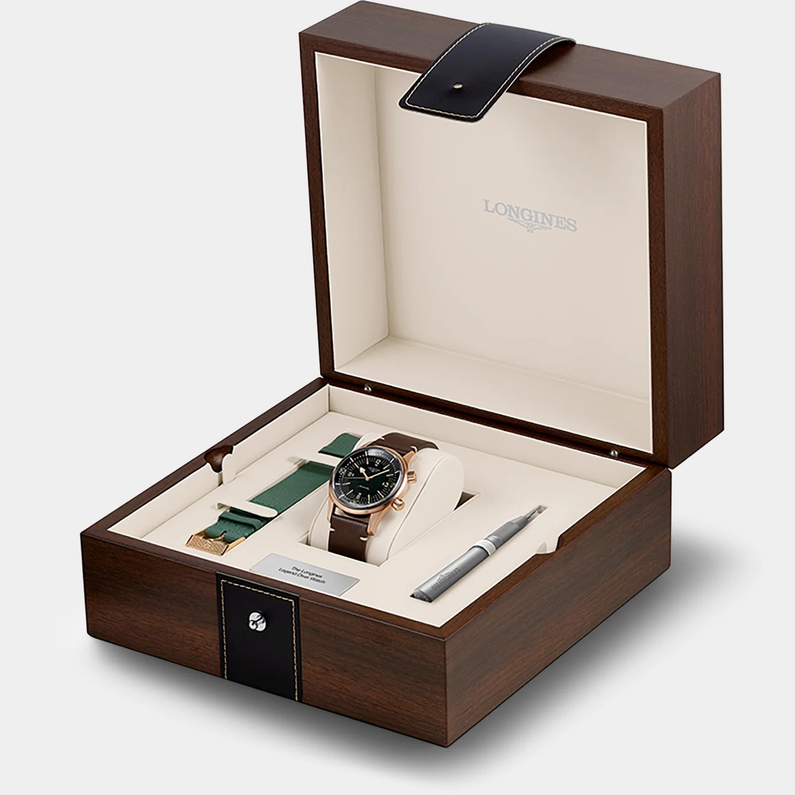 Legend Diver Bronze 39mm - Green Dial on Strap