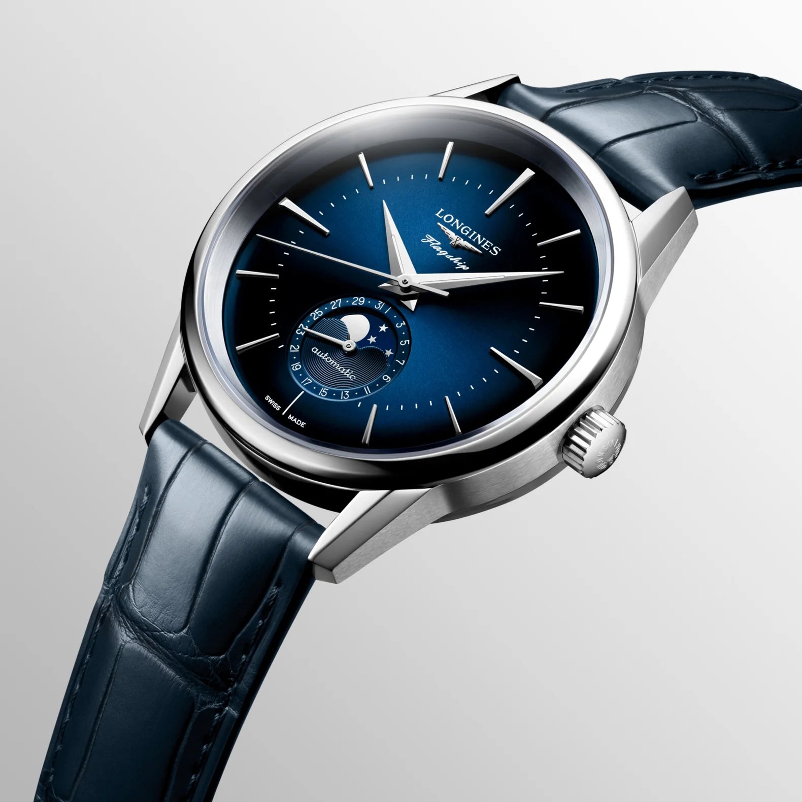 Flagship Heritage Moonphase 38.5mm - Blue Dial on Strap