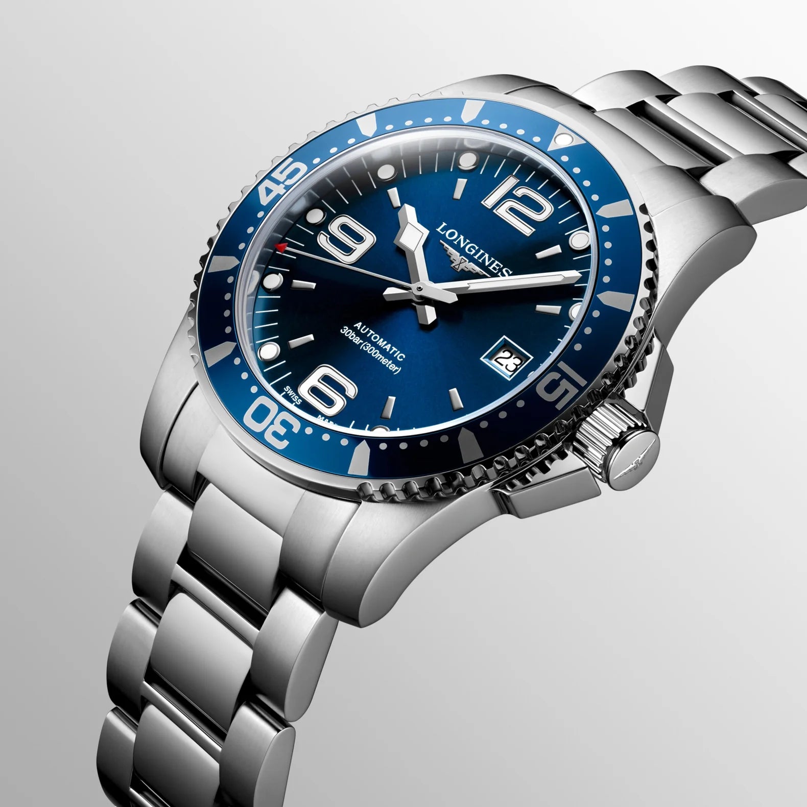 HydroConquest 41mm - Sunray Blue Dial on Bracelet