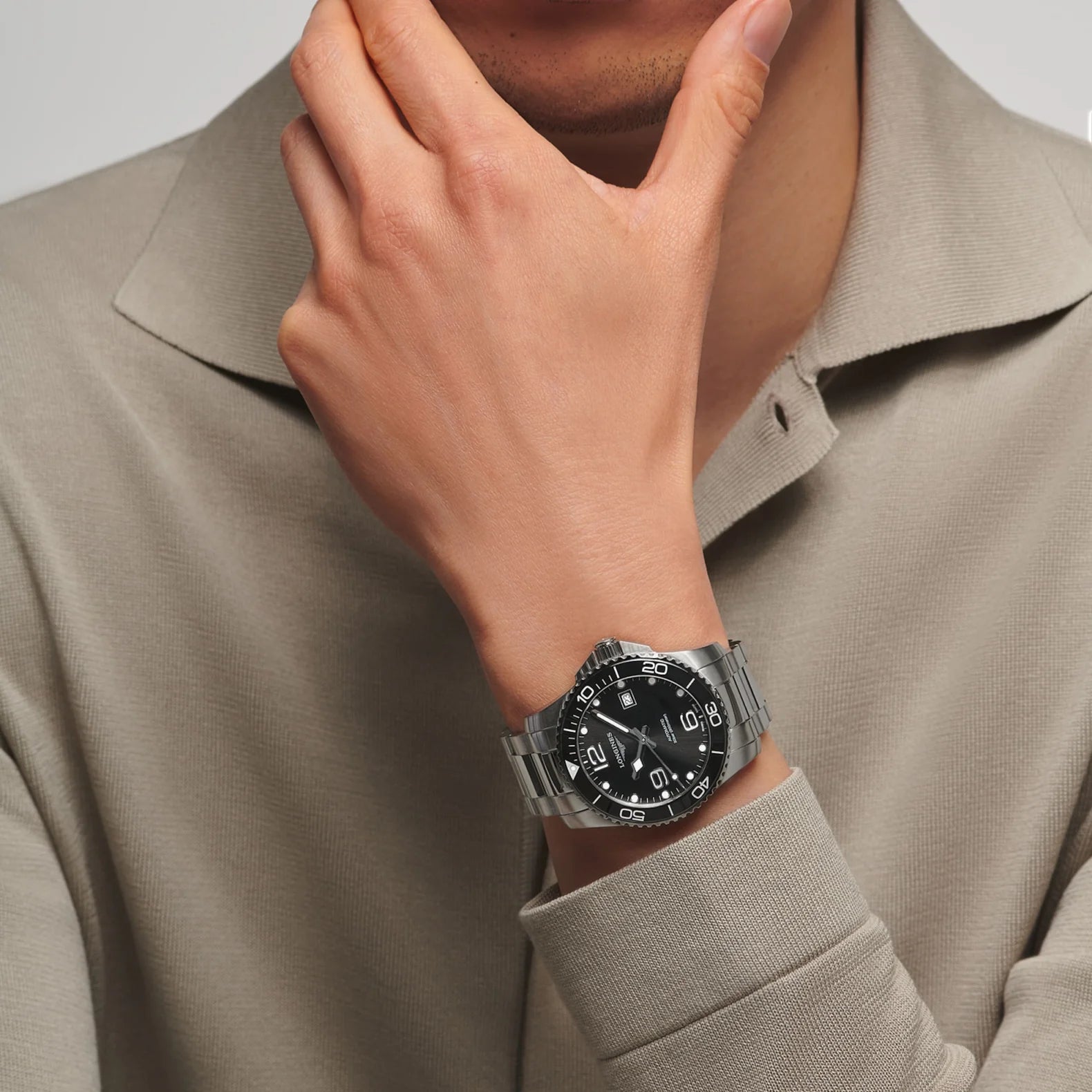 HydroConquest 41mm - Black Dial on Bracelet