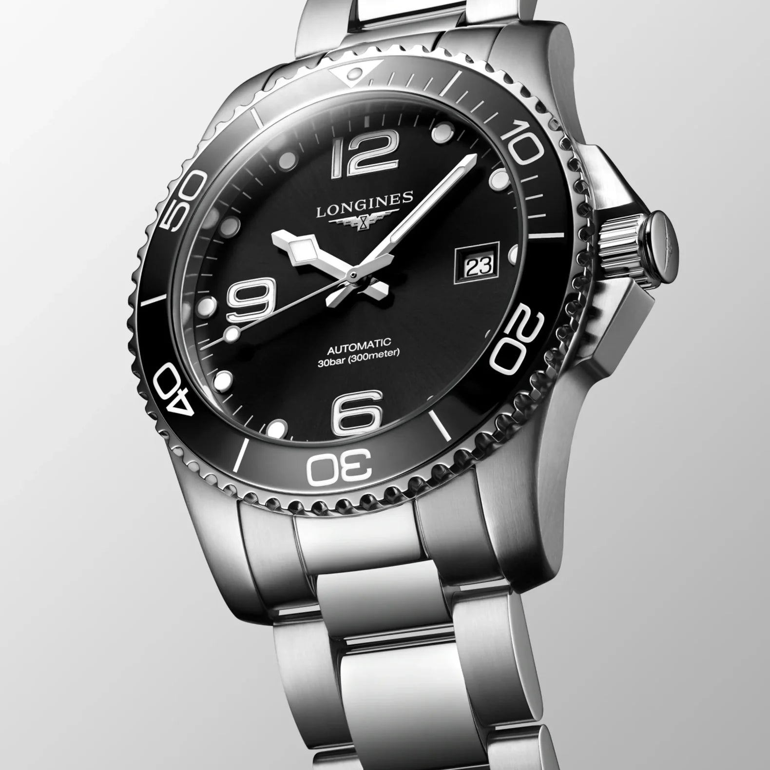 HydroConquest 41mm - Black Dial on Bracelet