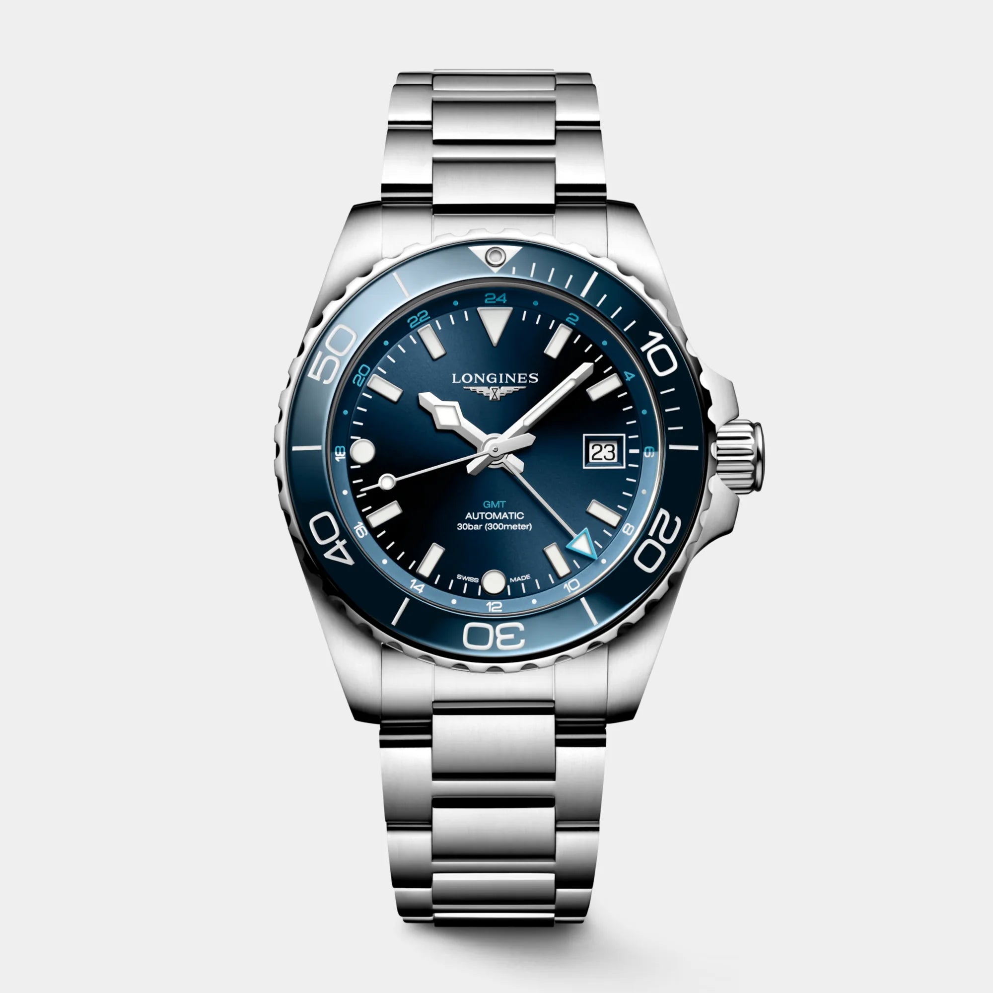 HydroConquest GMT 41mm - Blue Dial on Bracelet