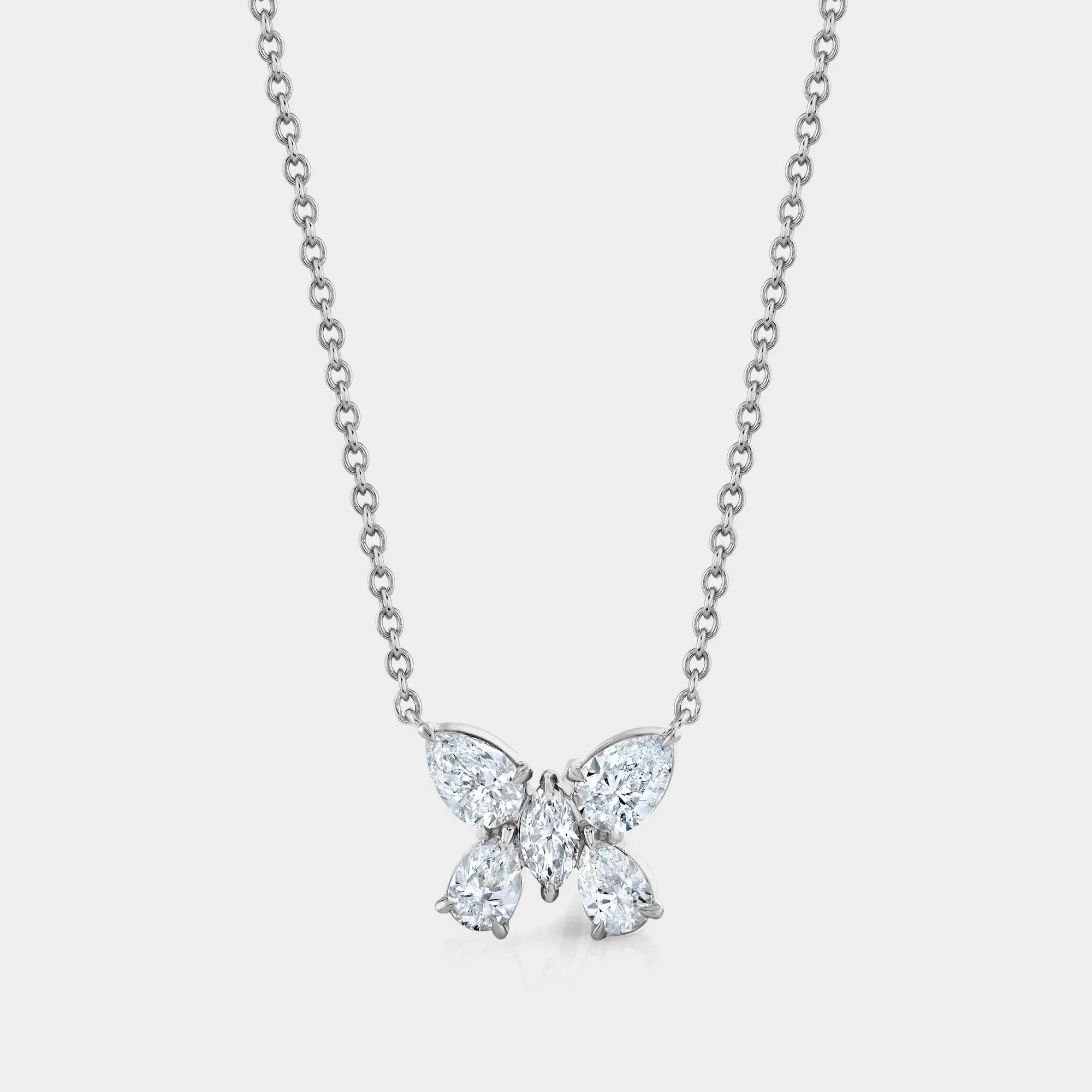 butterfly shaped diamond necklace