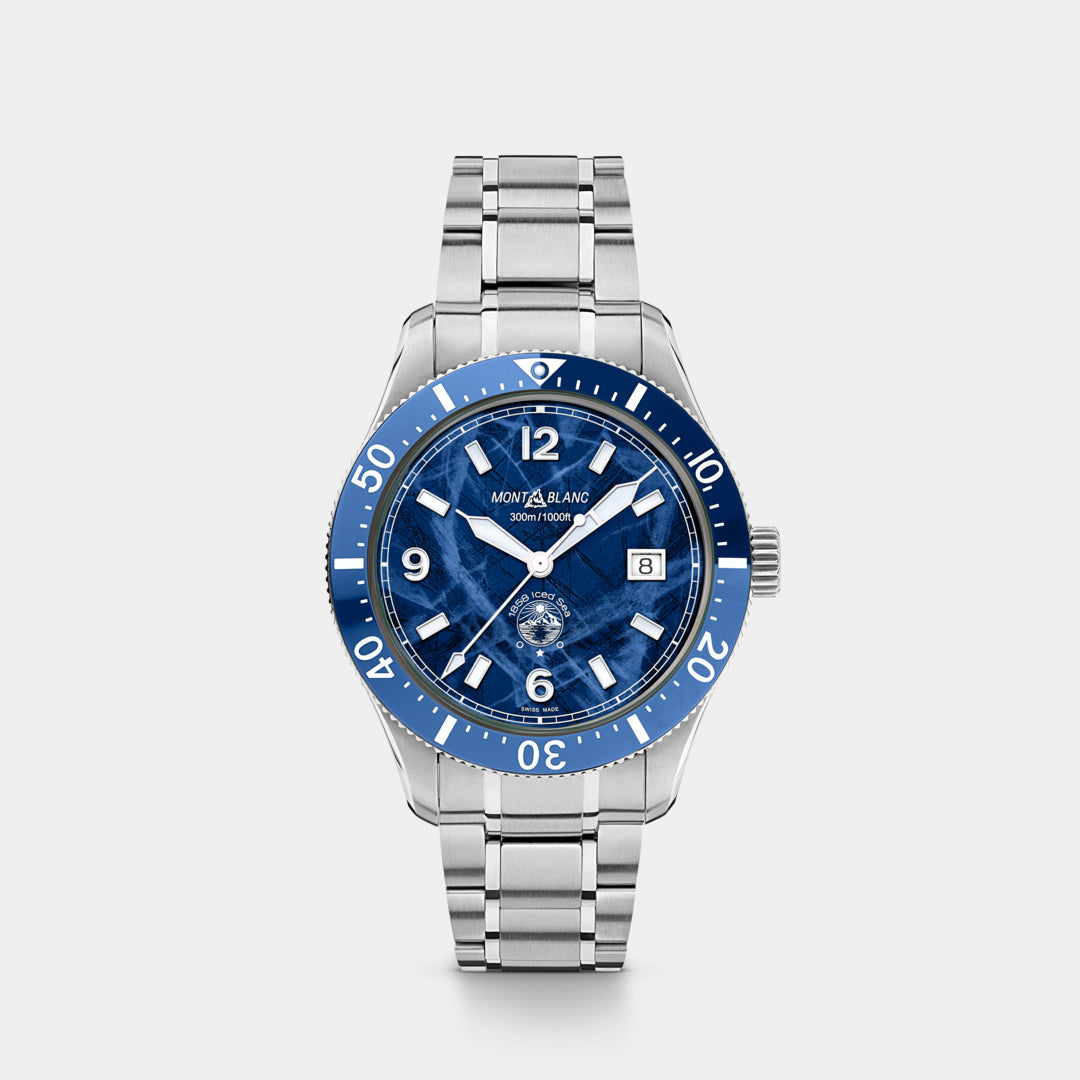 Iced Sea Automatic Date – Blue Glacier Dial On Bracelet