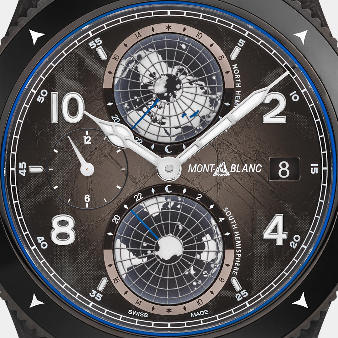 Montblanc watch with detailed face and brand logo