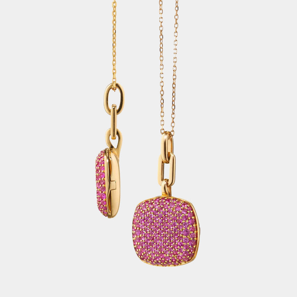 pink sapphire locket