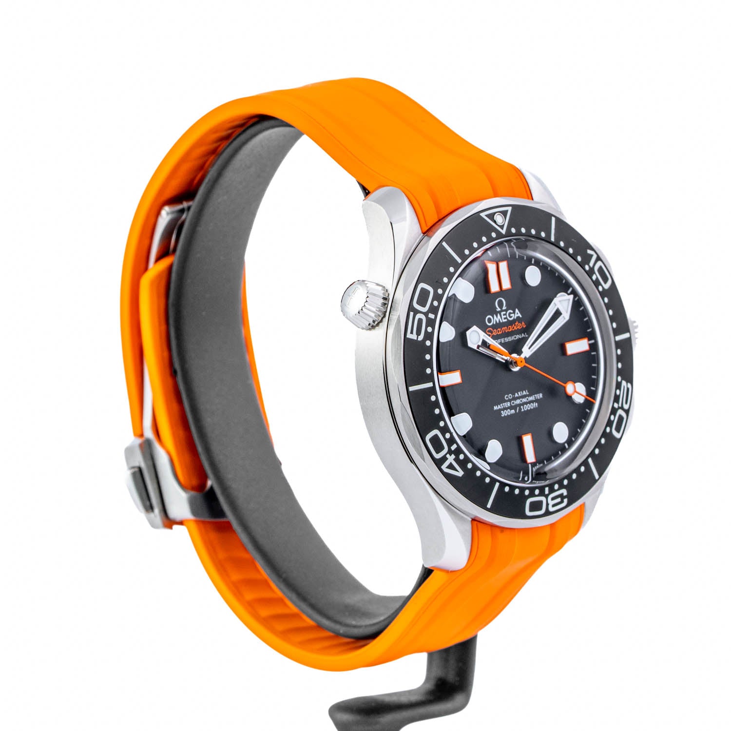 OMEGA Seamaster Diver 300M 42mm Black Dial Orange Rubber Strap – 210.32.42.20.01.006