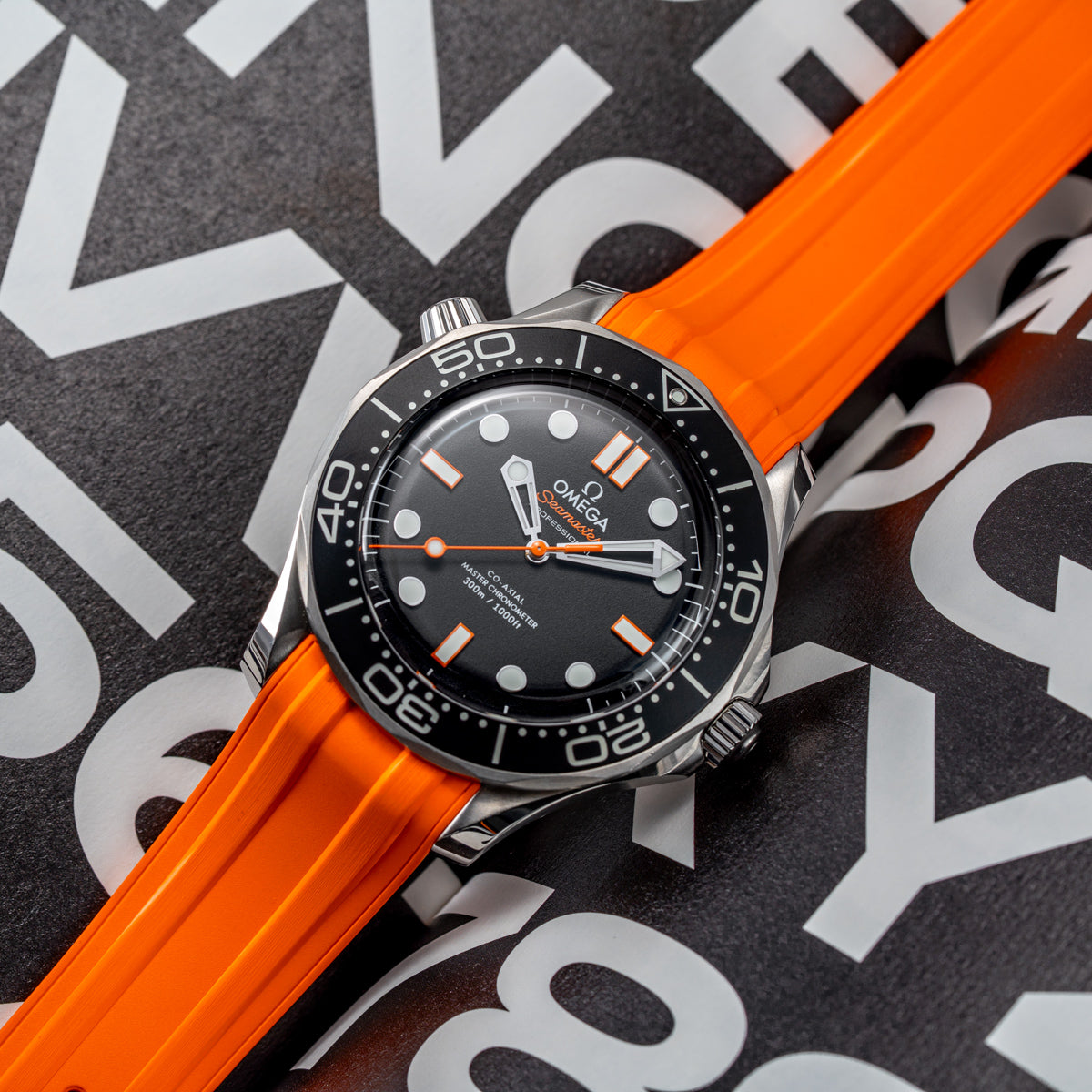 OMEGA Seamaster Diver 300M 42mm Black Dial Orange Rubber Strap – 210.32.42.20.01.006