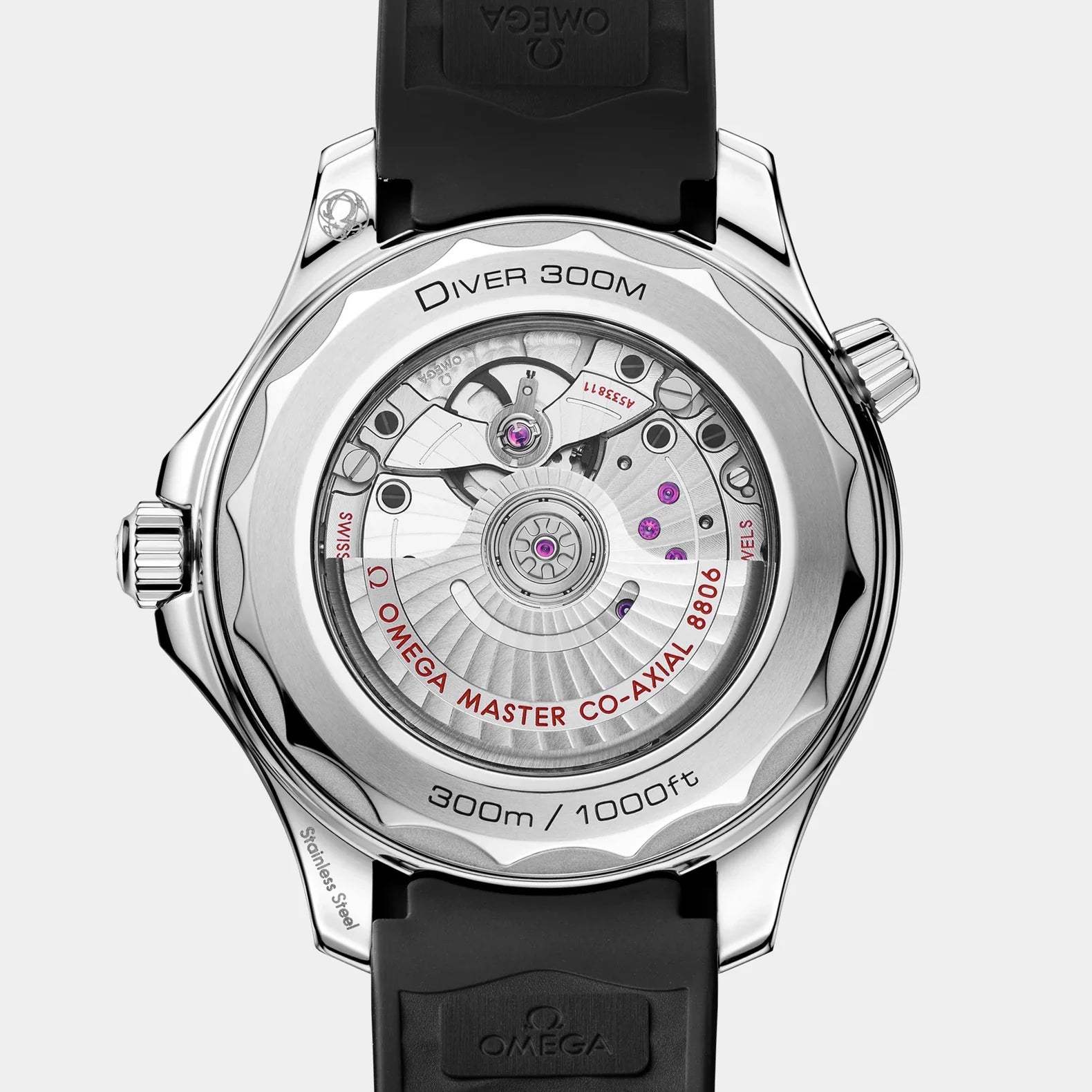 Seamaster Diver 300M 42mm - Black Dial on Rubber Strap