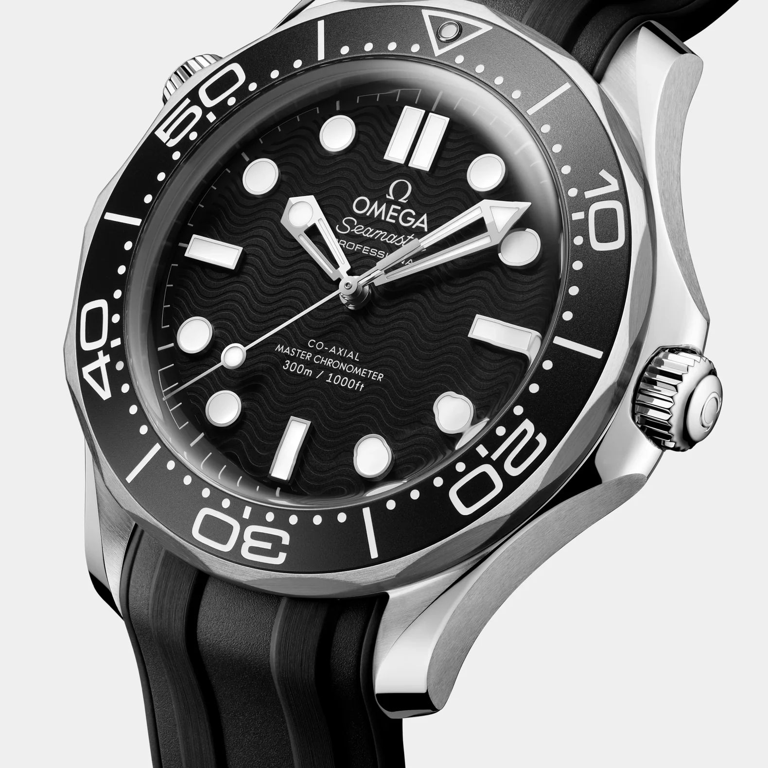 Seamaster Diver 300M 42mm - Black Dial on Rubber Strap