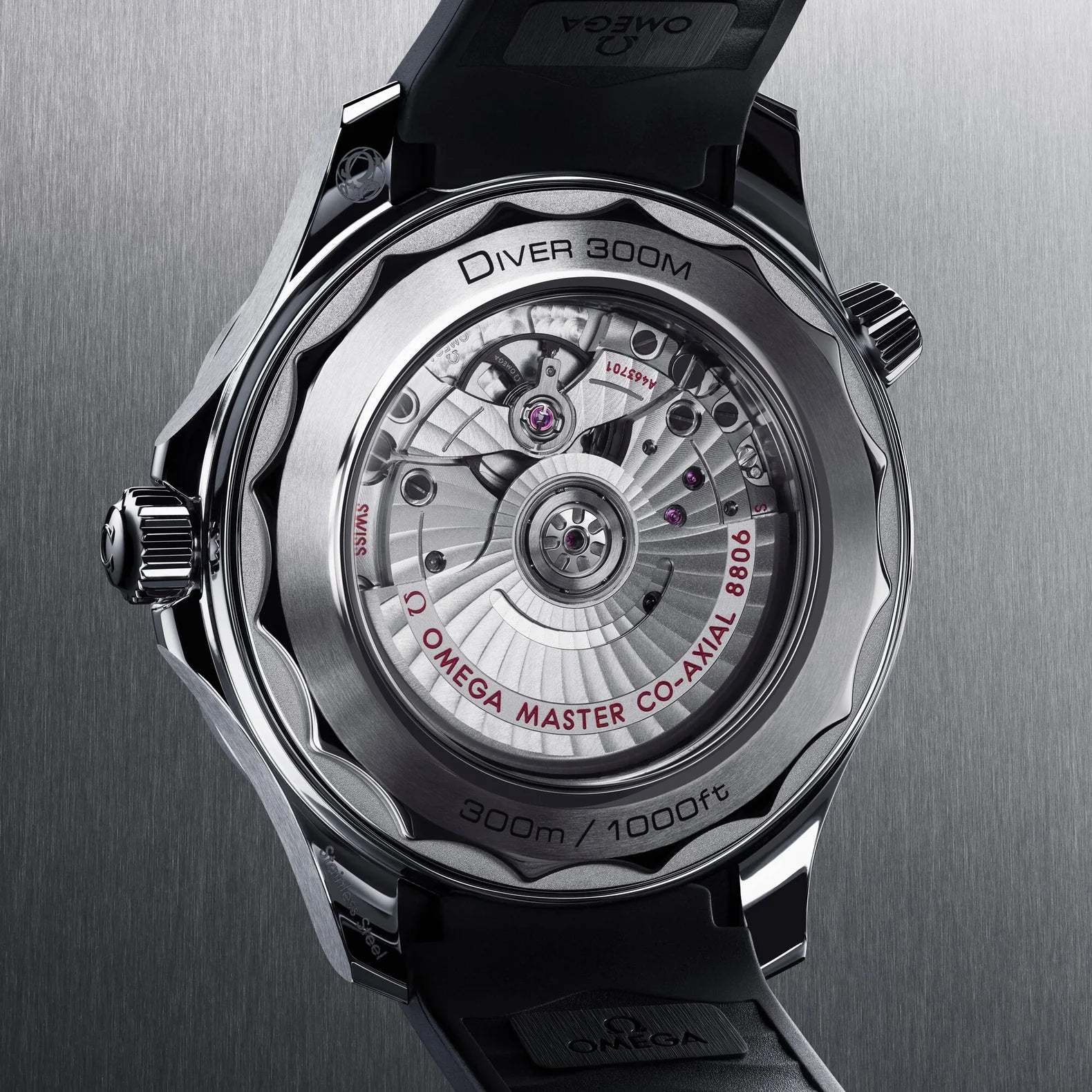 Seamaster Diver 300M 42mm - Black Dial on Rubber Strap