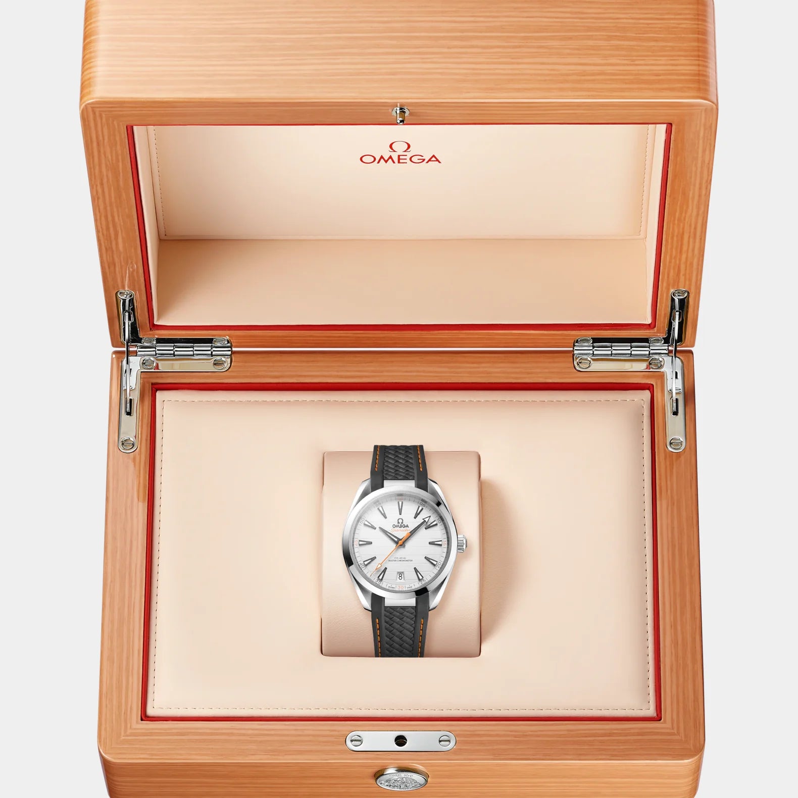 omega Seamaster Aqua Terra 41mm - Silver Teak Dial on Rubber Strap 22012412102002