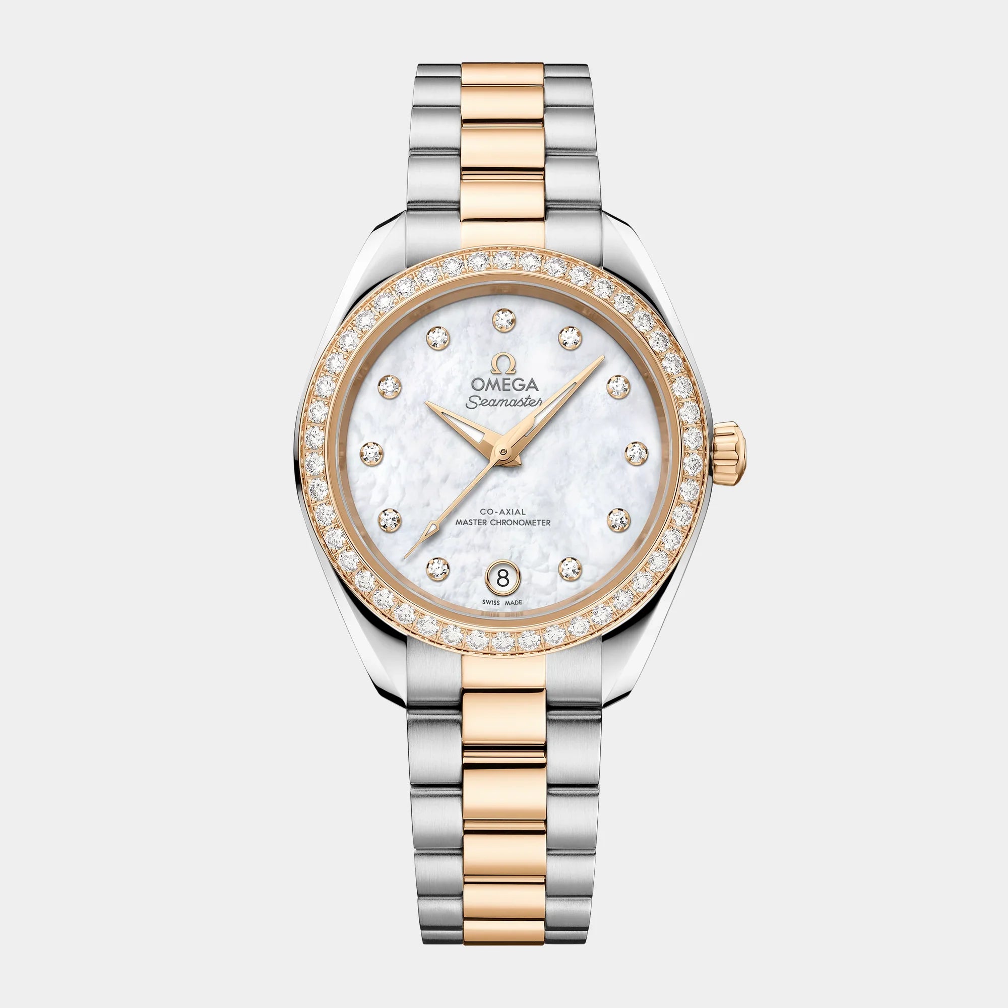 Seamaster Aqua Terra 30mm - Mother of Pearl Diamond Dial and Bezel