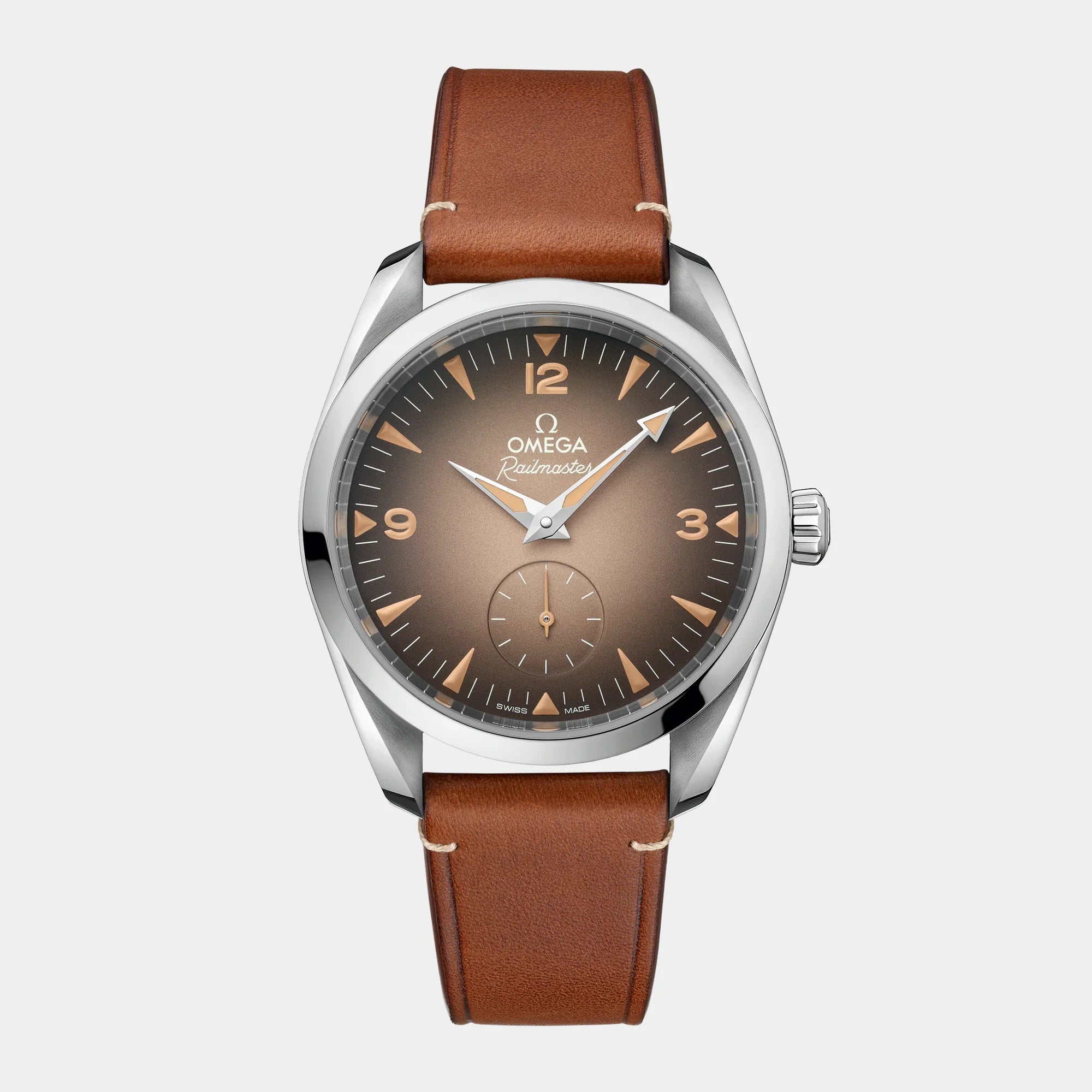 Seamaster Railmaster 38mm - Brown Gradient Dial on Leather Strap