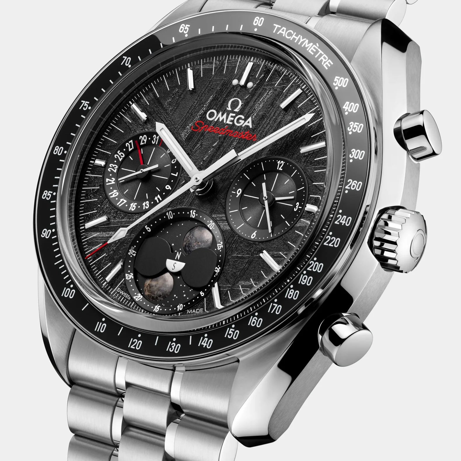 Speedmaster Moonphase 43mm - Black Meteorite Dial on Bracelet