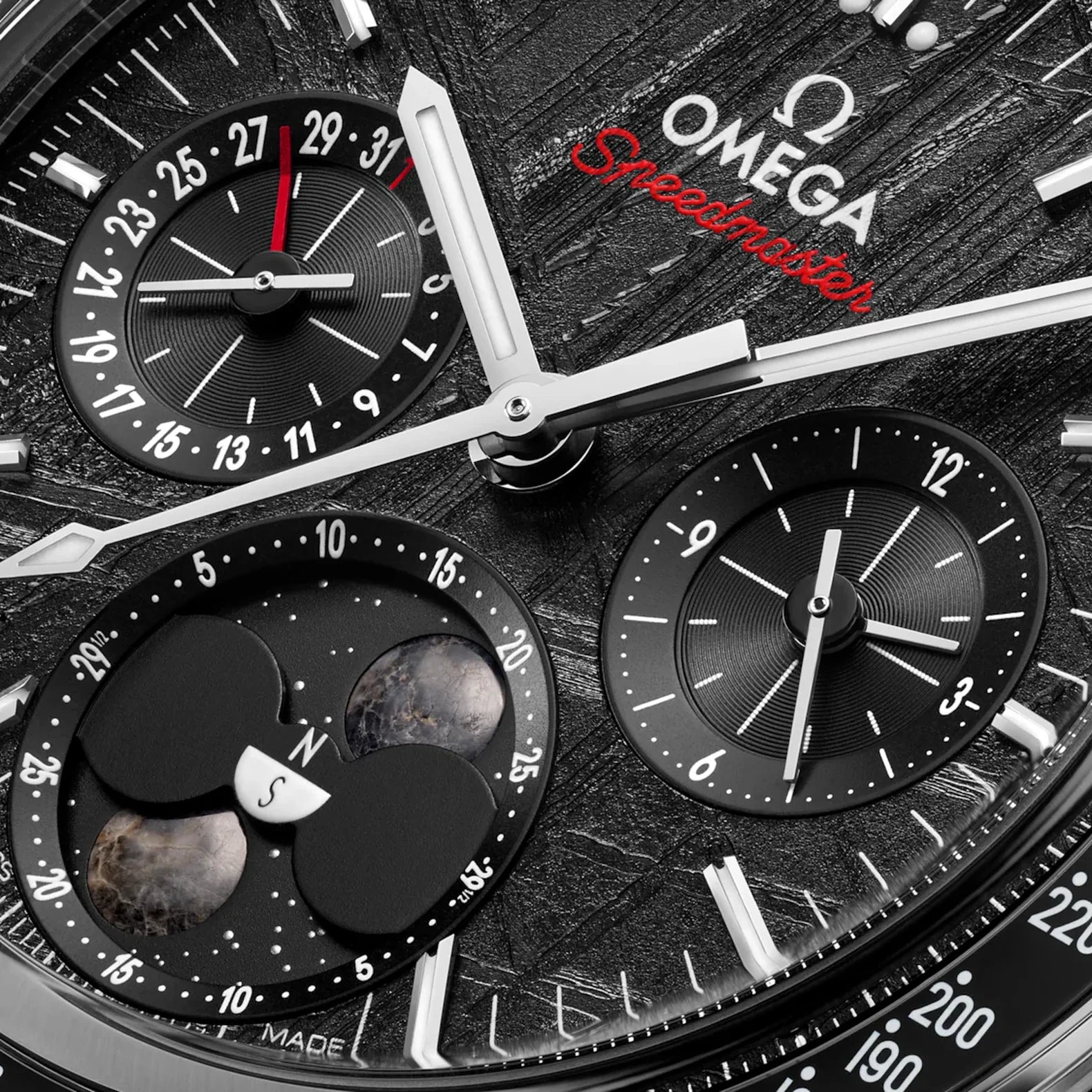 Speedmaster Moonphase 43mm - Black Meteorite Dial on Bracelet