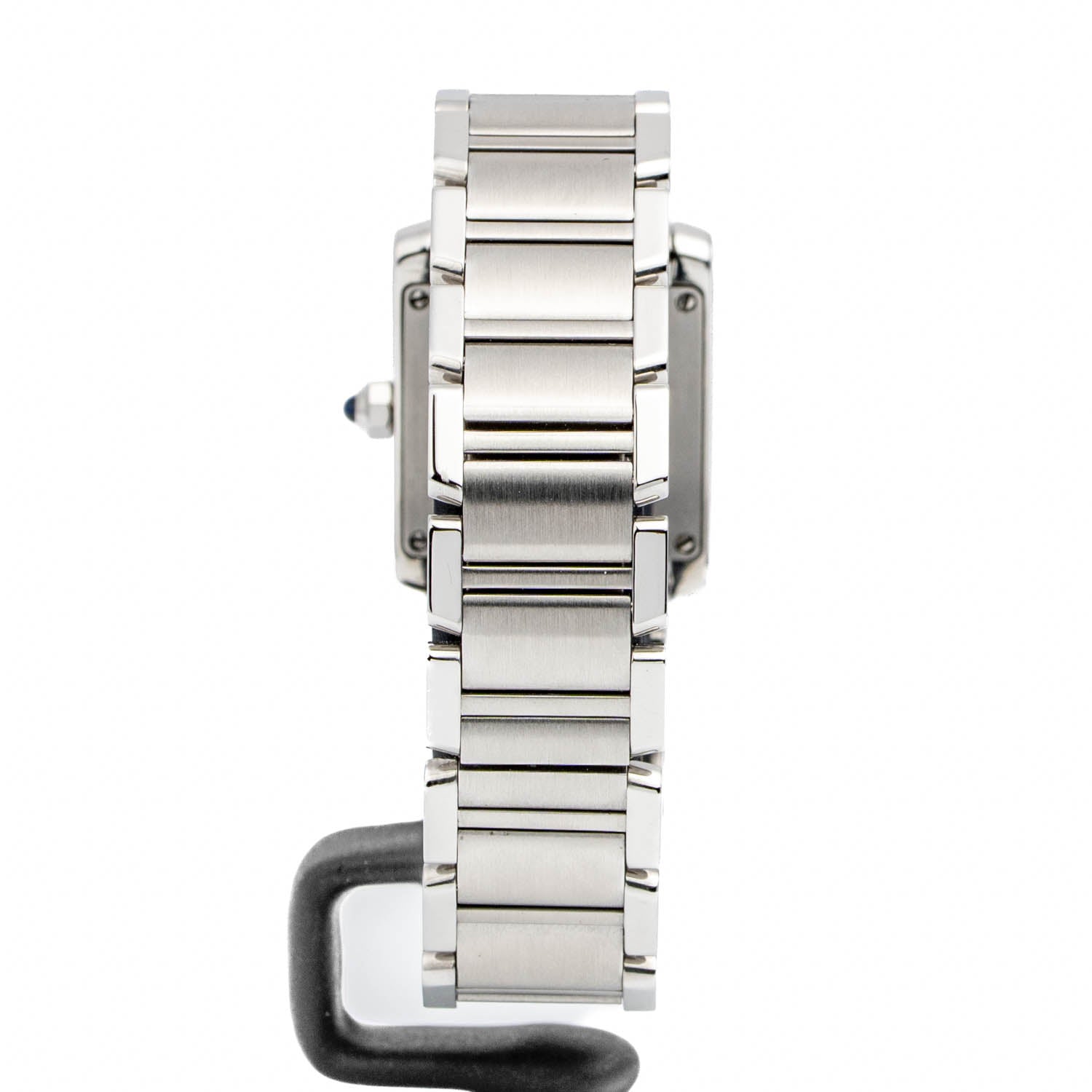 Cartier Tank Française Diamond Bezel Silver Dial Small Model - W4TA0008