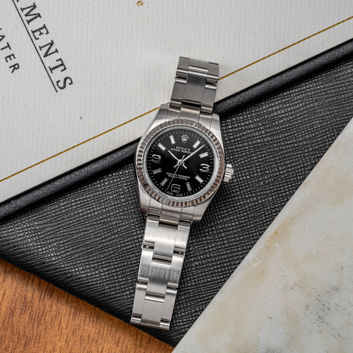 Rolex Datejust 26mm Black Arabic Dial Oyster Bracelet – 176234