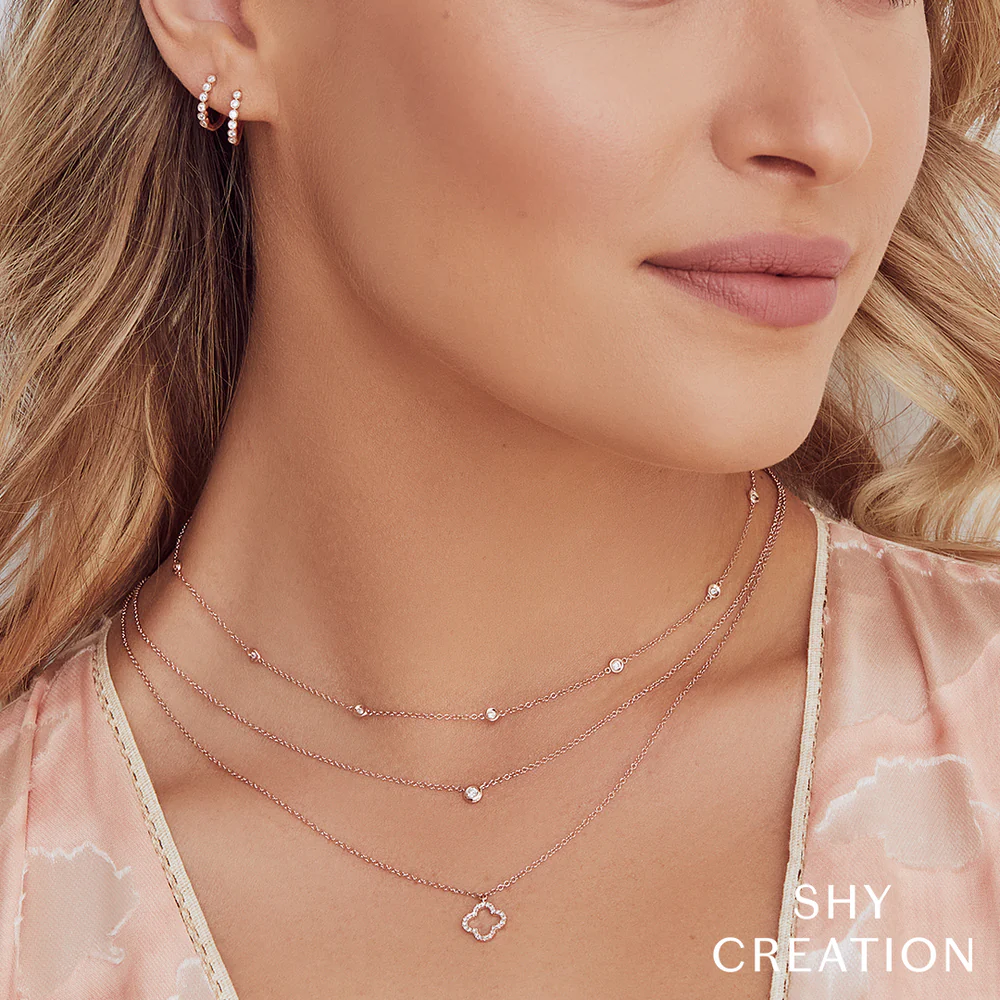 Bailey Diamond White Gold Bezel Necklace