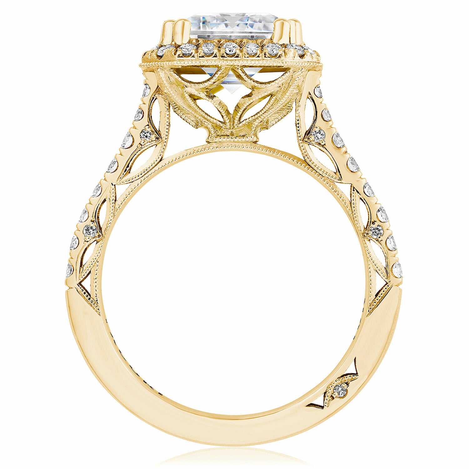 Emerald Halo 18K Yellow Gold Engagement Ring - 269122