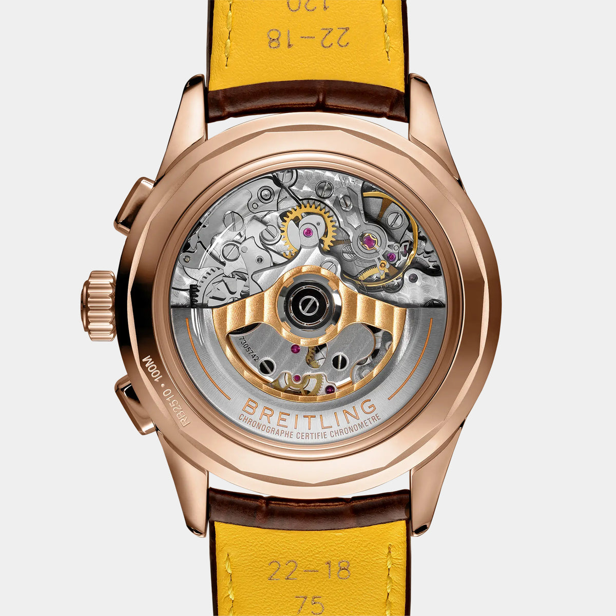 Premier B25 Datora 42 Silver Dial 18K Red Gold Watch