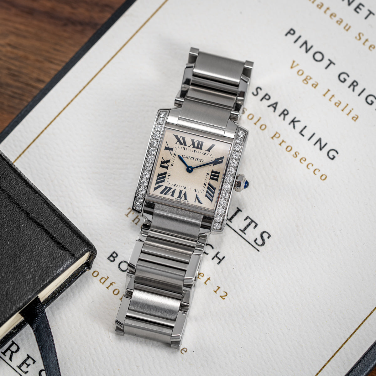 Cartier Tank Française Small Diamond Bezel - W4TA0009