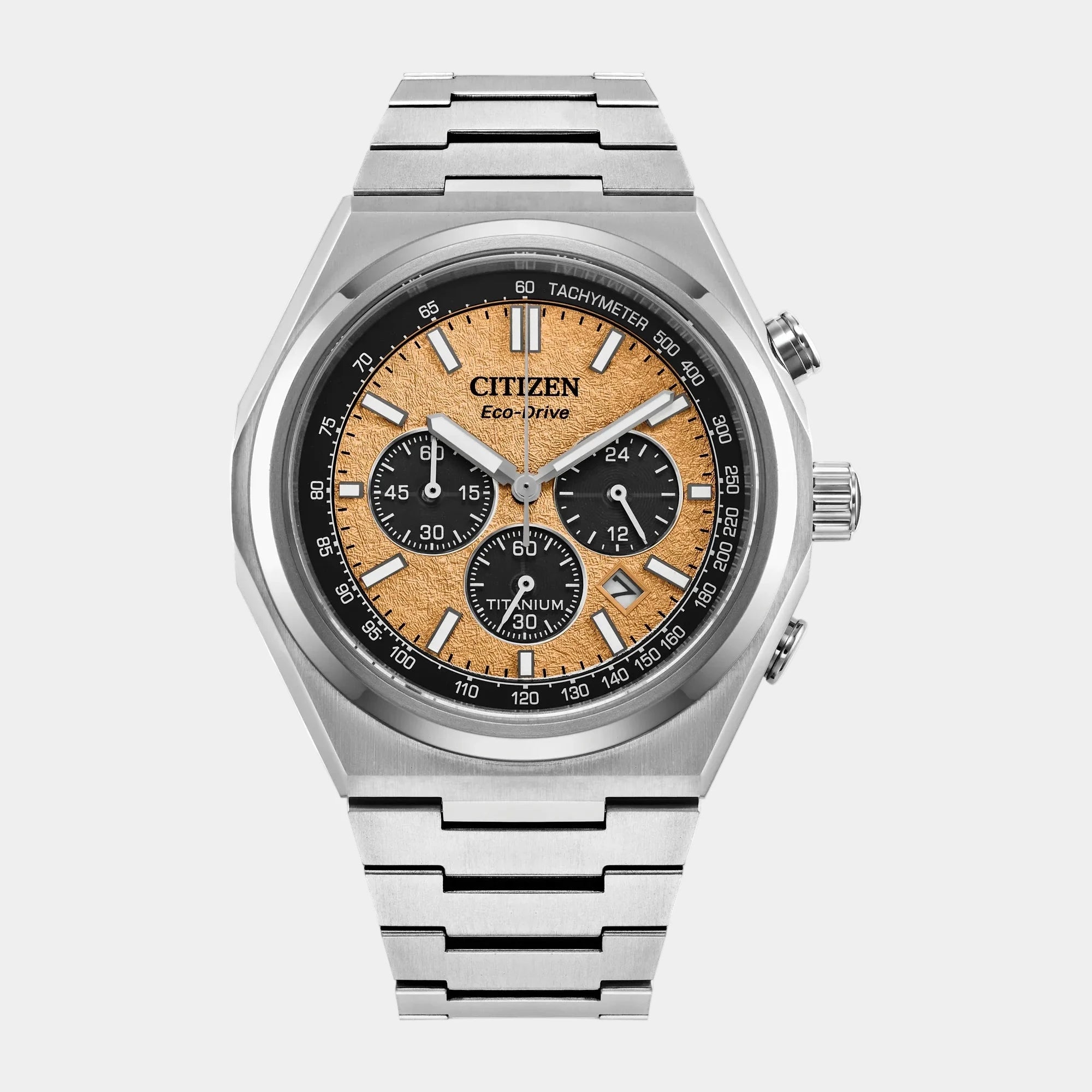 Zenshin Chrono Super Titanium 42mm - Salmon Dial