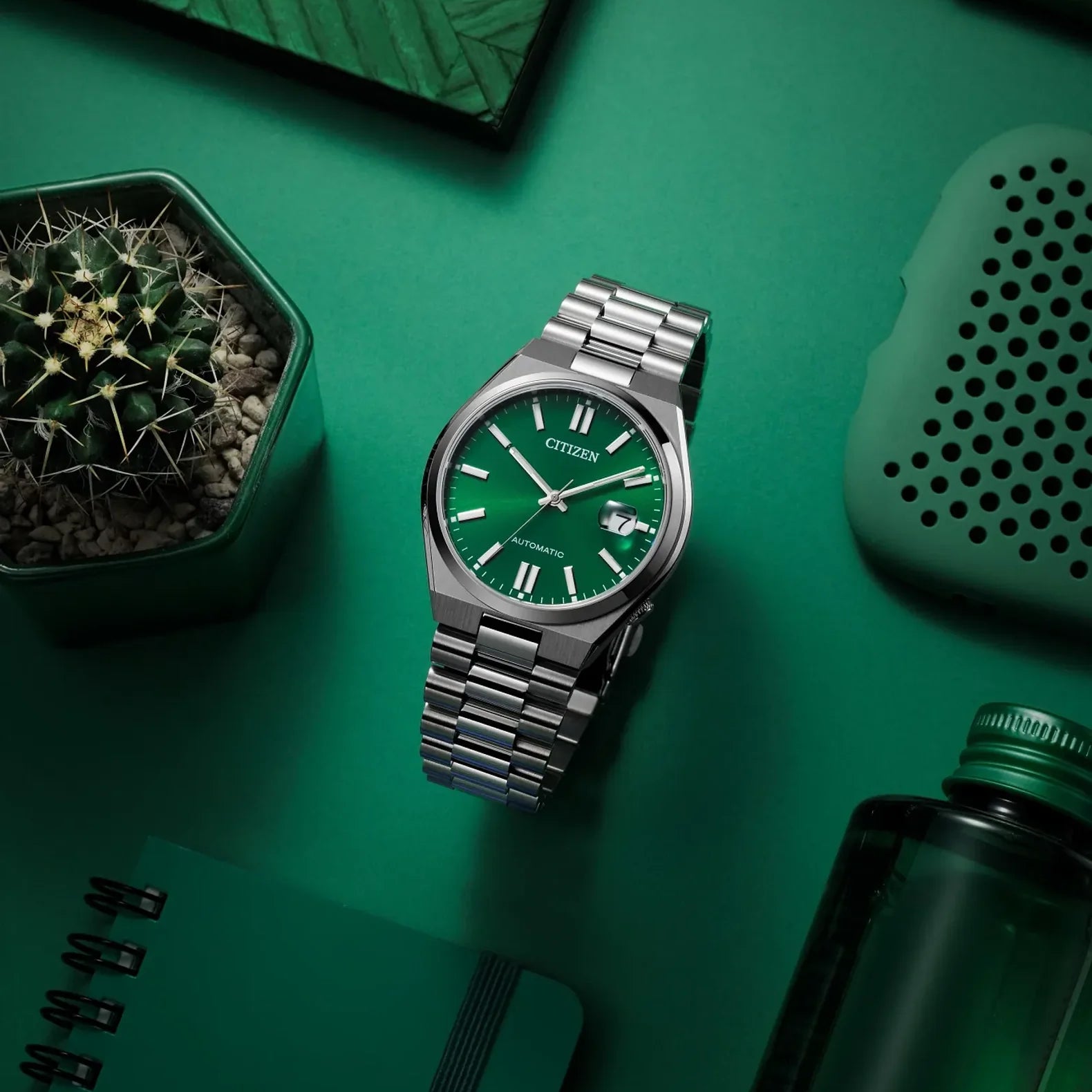 Tsuyosa 40mm - Green Gradient Dial on Bracelet
