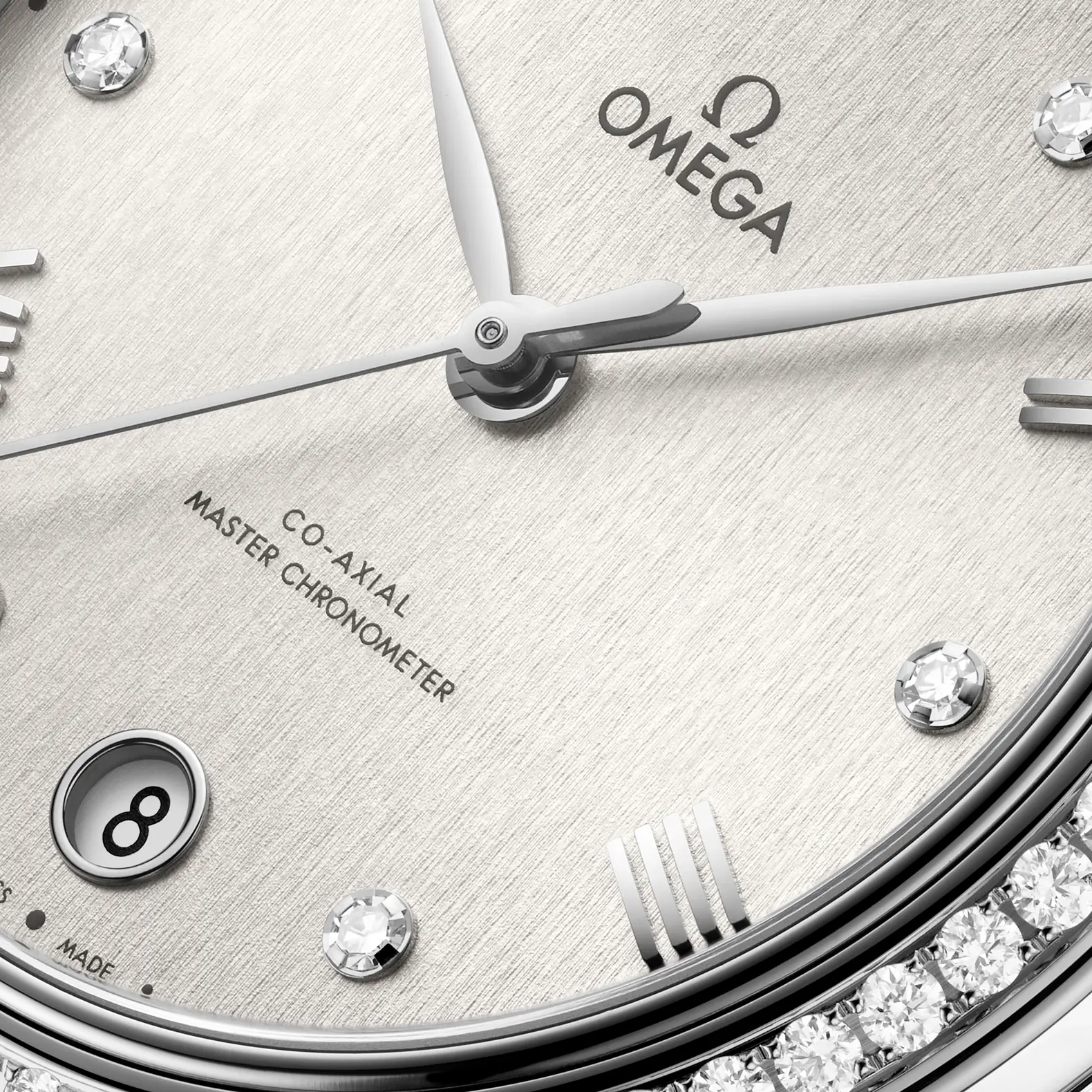 De Ville Prestige 34mm - Silver Diamond Dial and Bezel