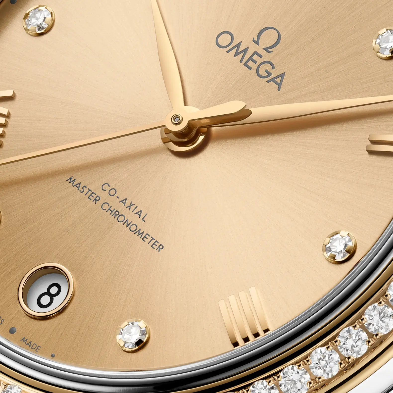 De Ville Prestige Two-Tone 30mm - Gold Diamond Dial and Bezel