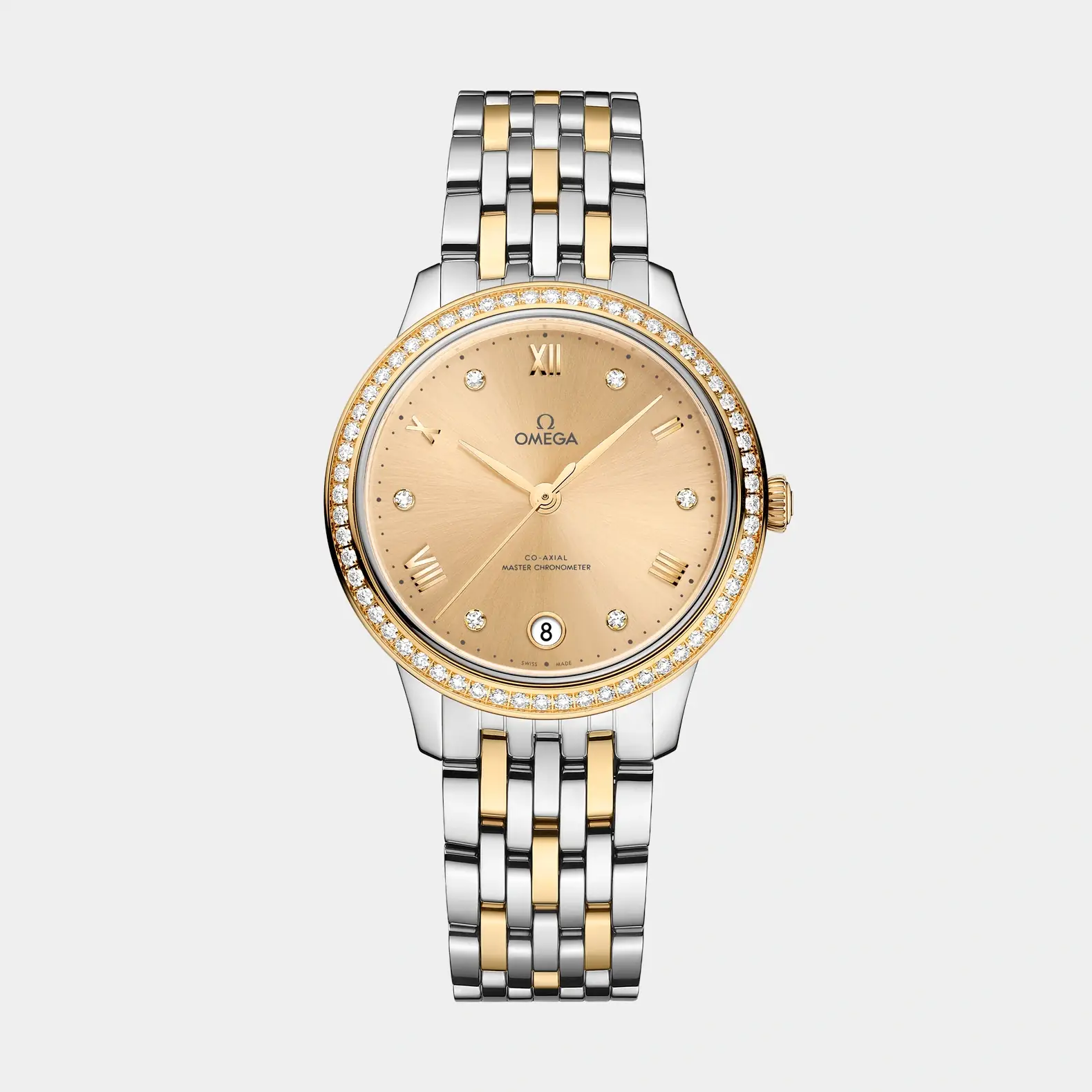 De Ville Prestige Two-Tone 30mm - Gold Diamond Dial and Bezel