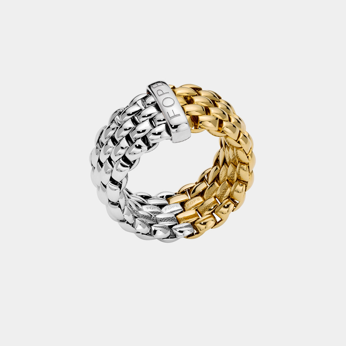 Essentials Bicolour Flex’it Ring with Oval Mesh