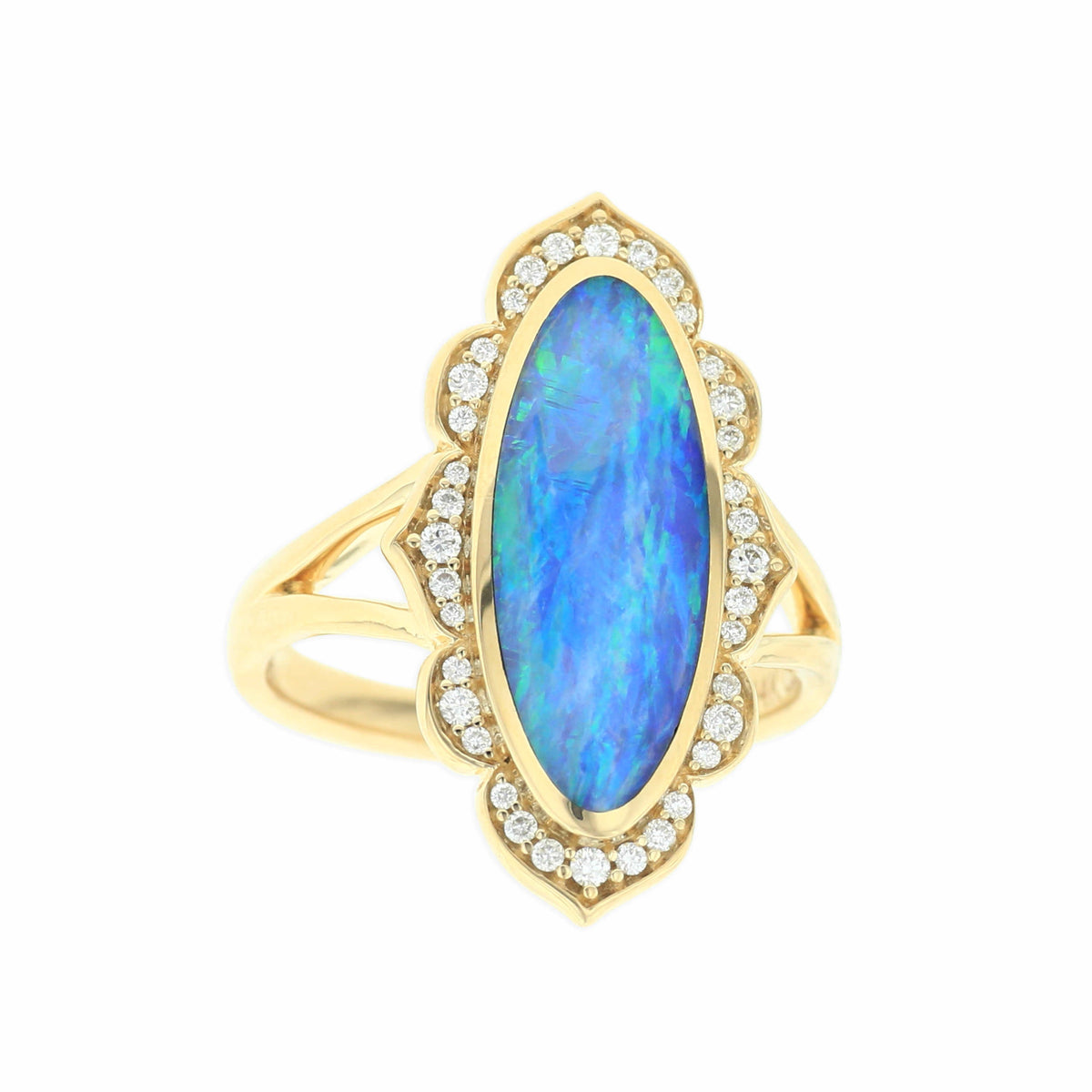 Opal & Diamond Ring