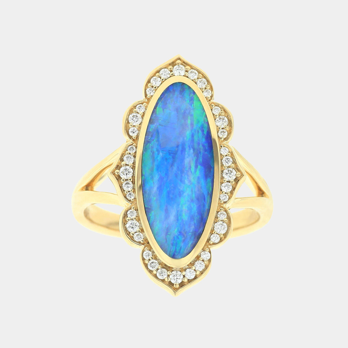 Opal & Diamond Ring