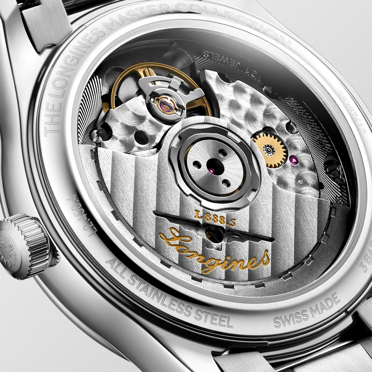 Master Collection 34mm Mother-of-Pearl Diamond Dial Stainless Steel Watch