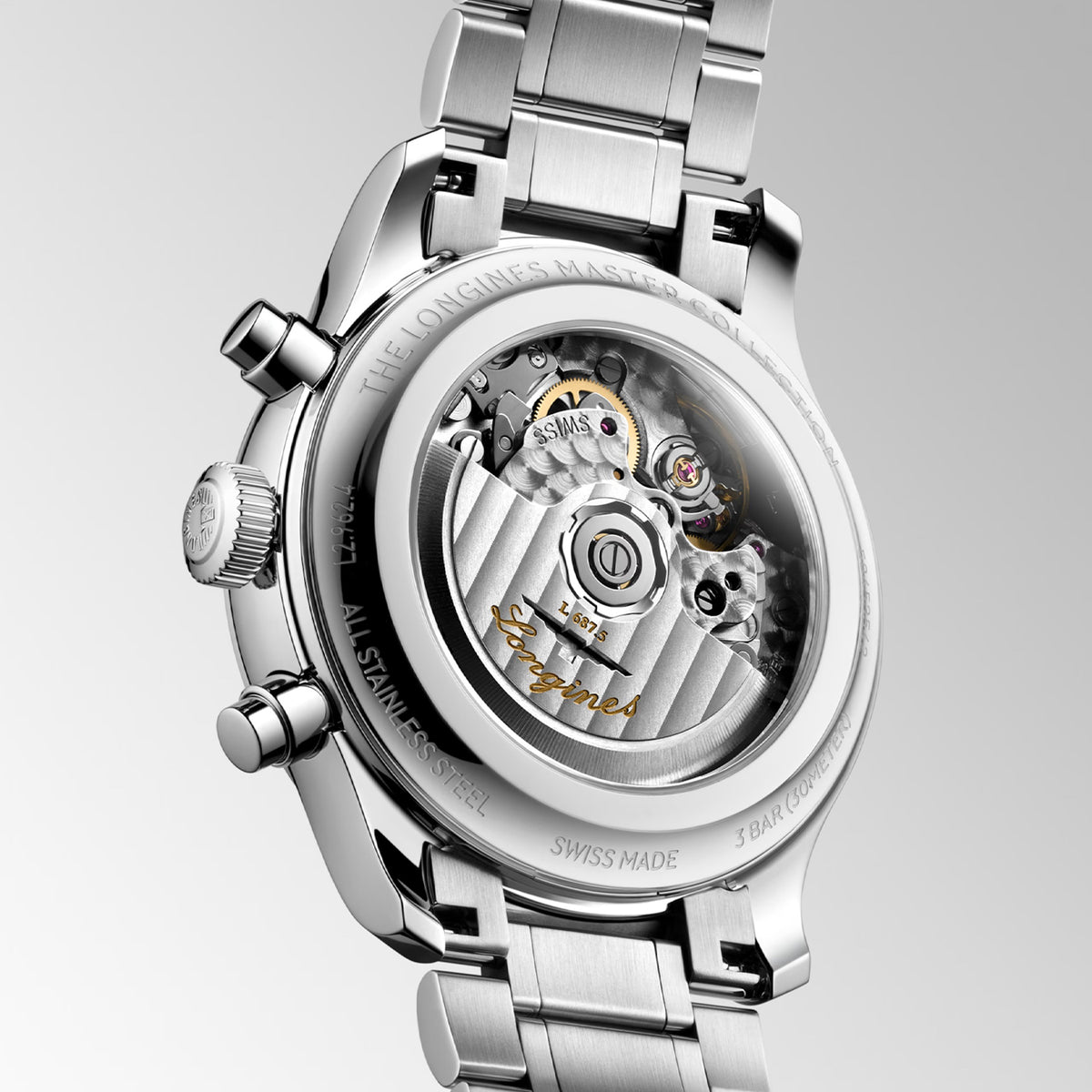 Master Collection Chrono Moonphase 41mm Silver Dial Stainless Steel Watch